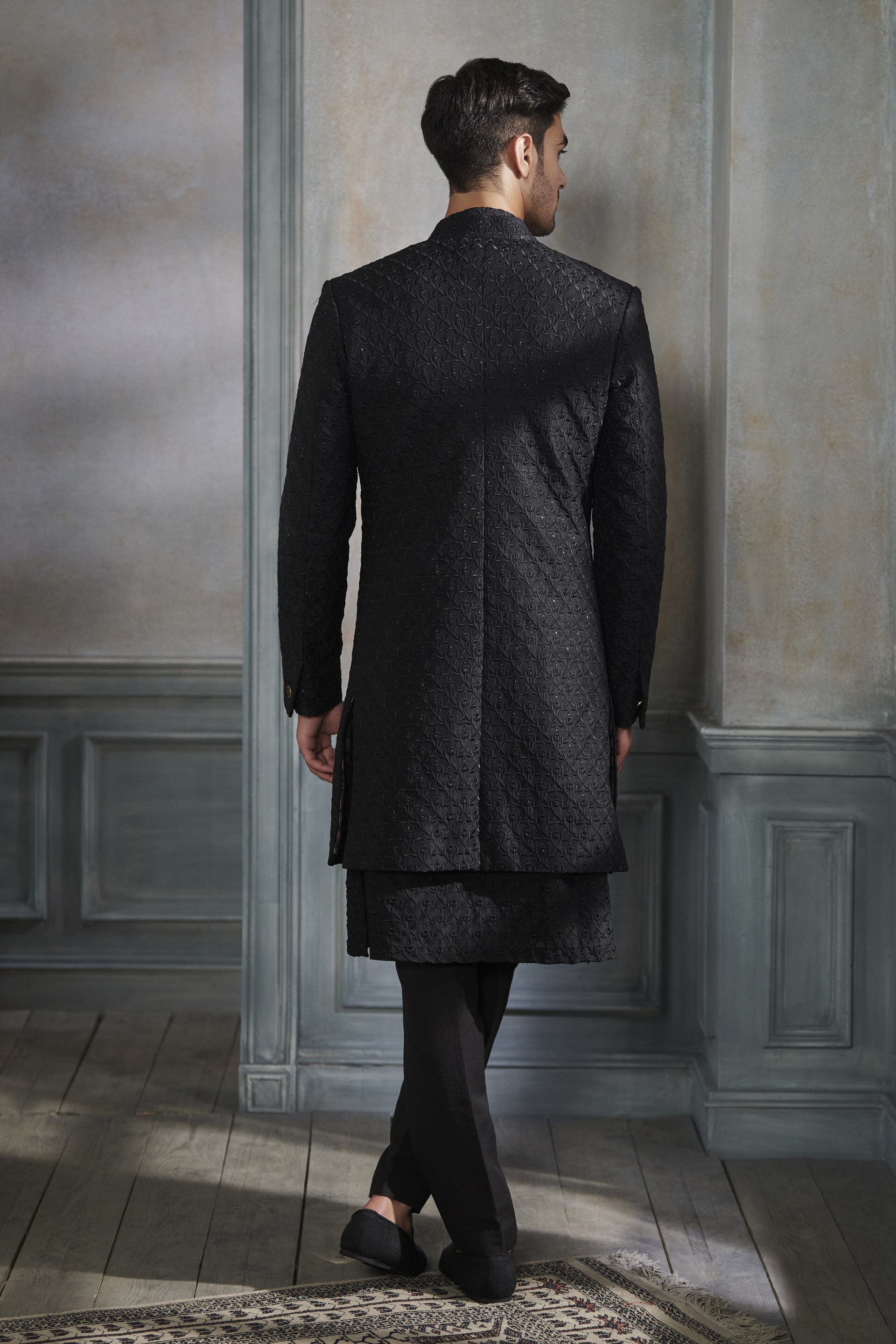 Dalir Sherwani - Black, Black, image 3