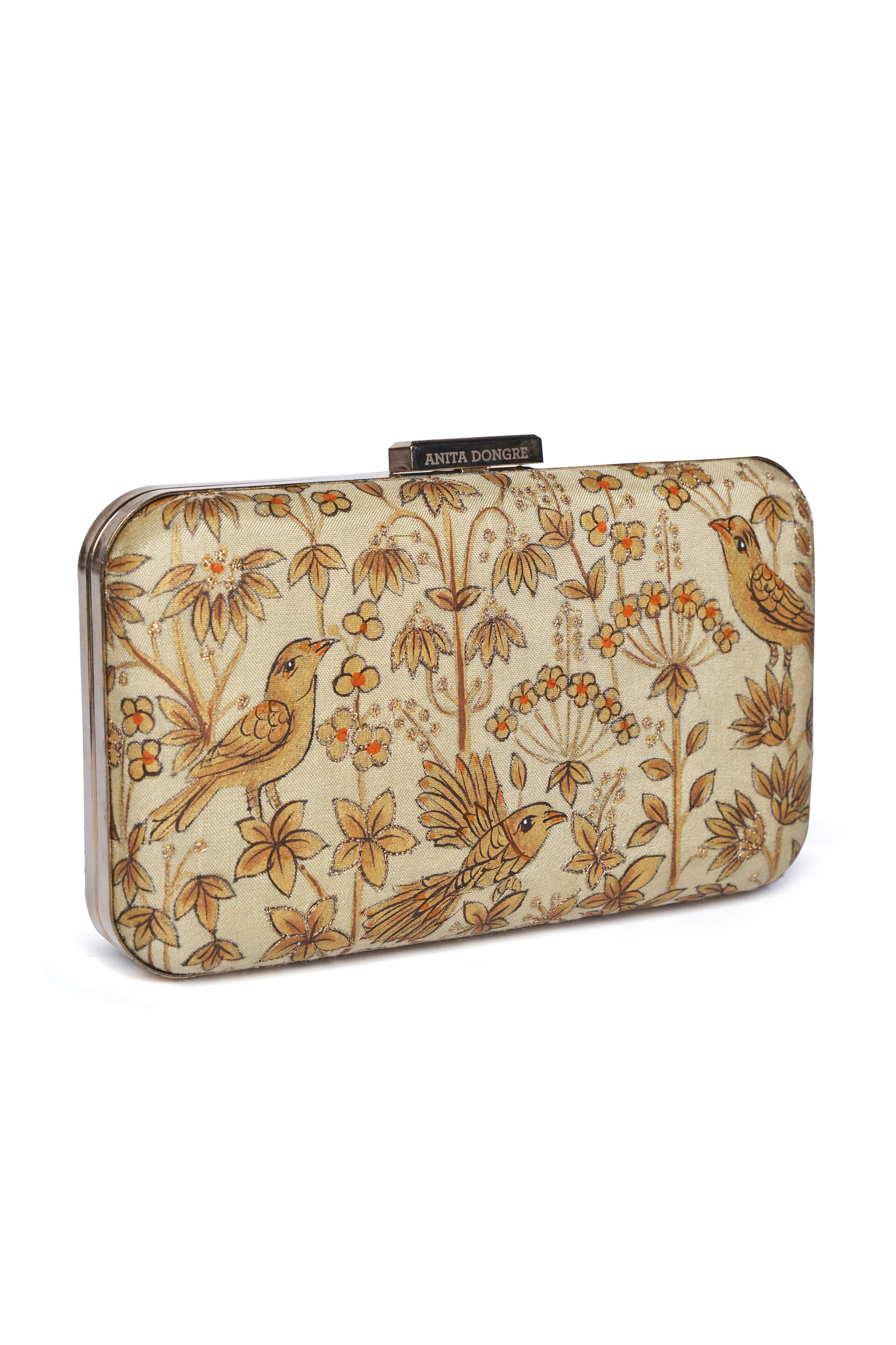 Pichhwai Clutch Canary Gold
