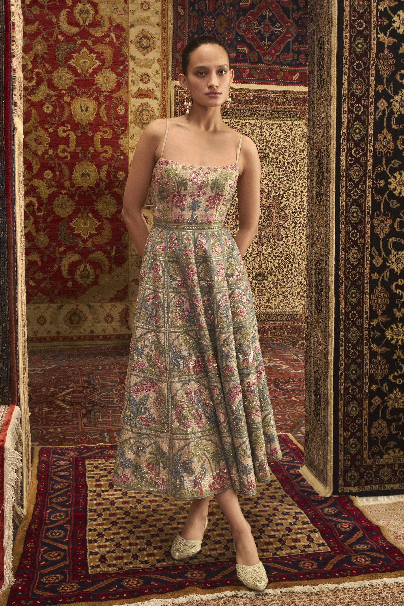 Buy Designer Idika SEWA Hand-embroidered Dress - Gold Online for Women from Anita Dongre F25R61_GOLD Buy Designer Idika SEWA Hand-embroidered Dress - Gold Online for Women from Anita Dongre F25R61_GOLD