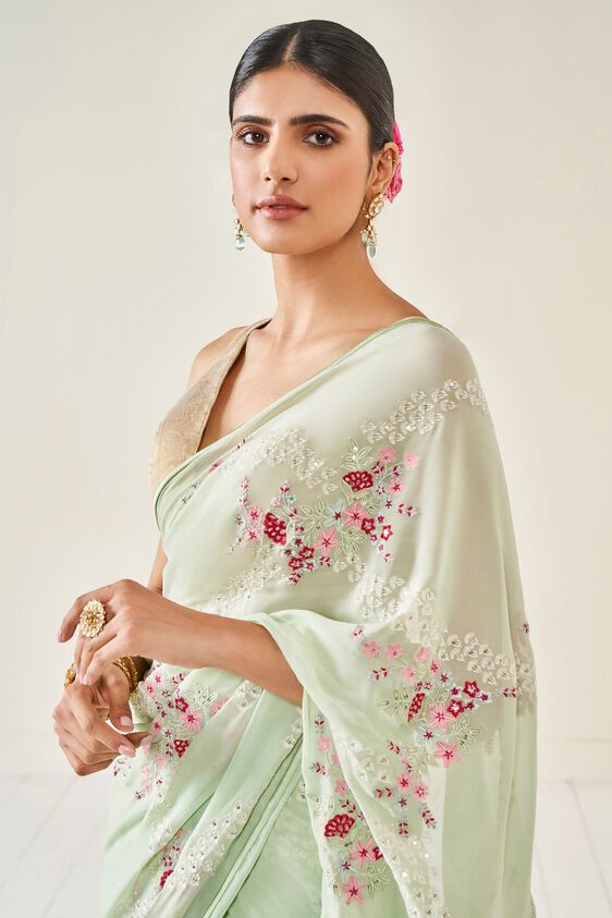 5 - Alyssa Saree Set – Pista, image 5