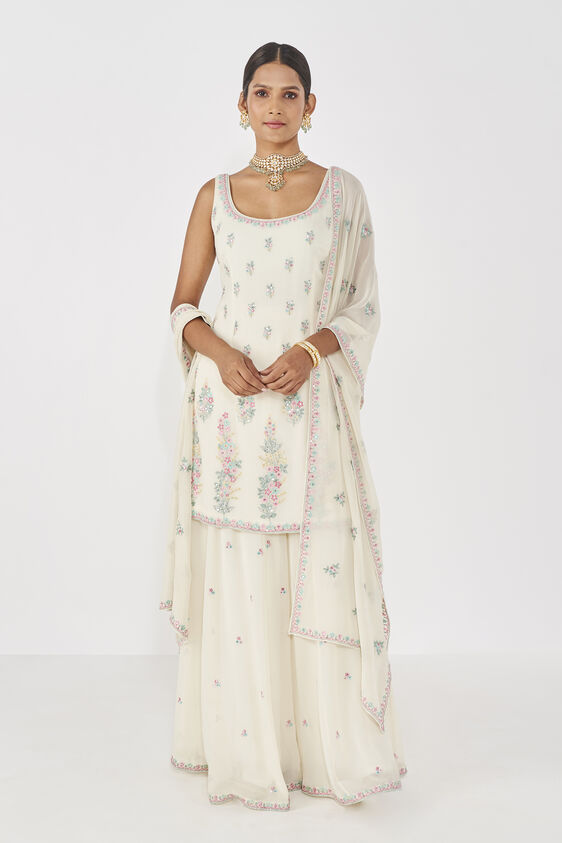 Elakshi Sharara Set - Ivory, Ivory, image 1