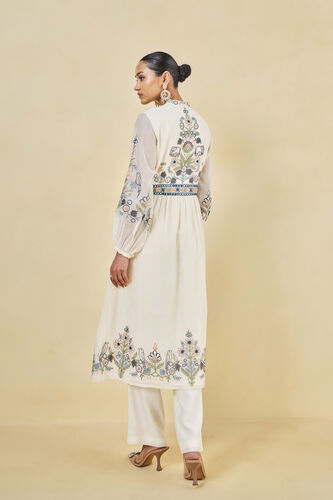 Balsam Hand-embroidered SEWA Mull Suit Set, Natural, image 2