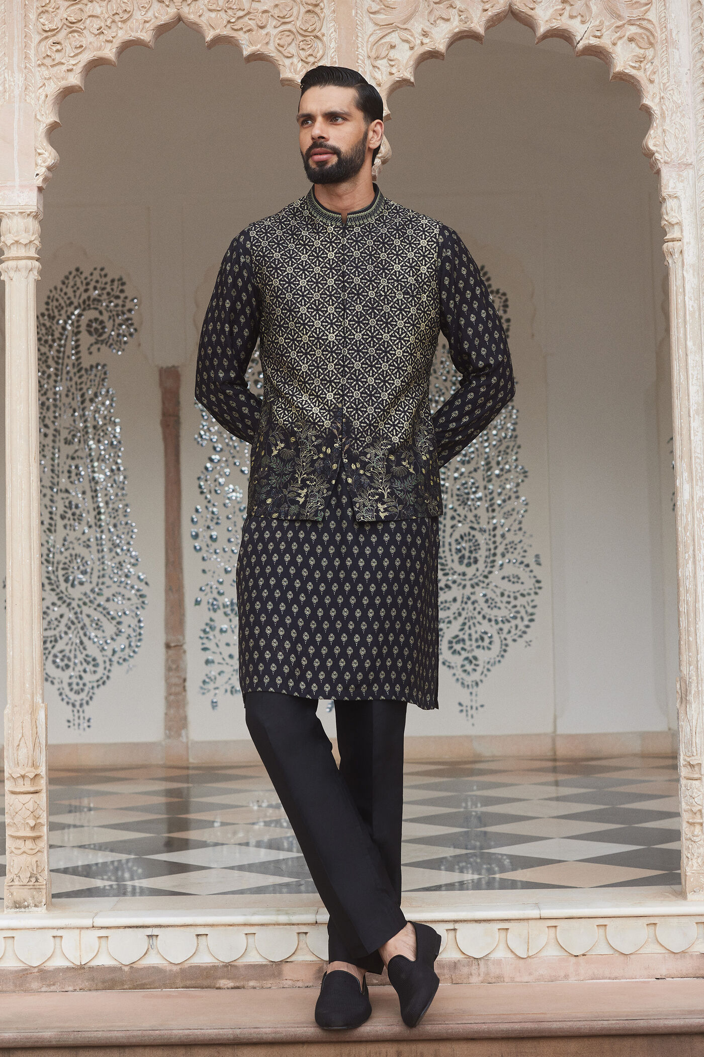 Yasen Nehru Jacket - Black