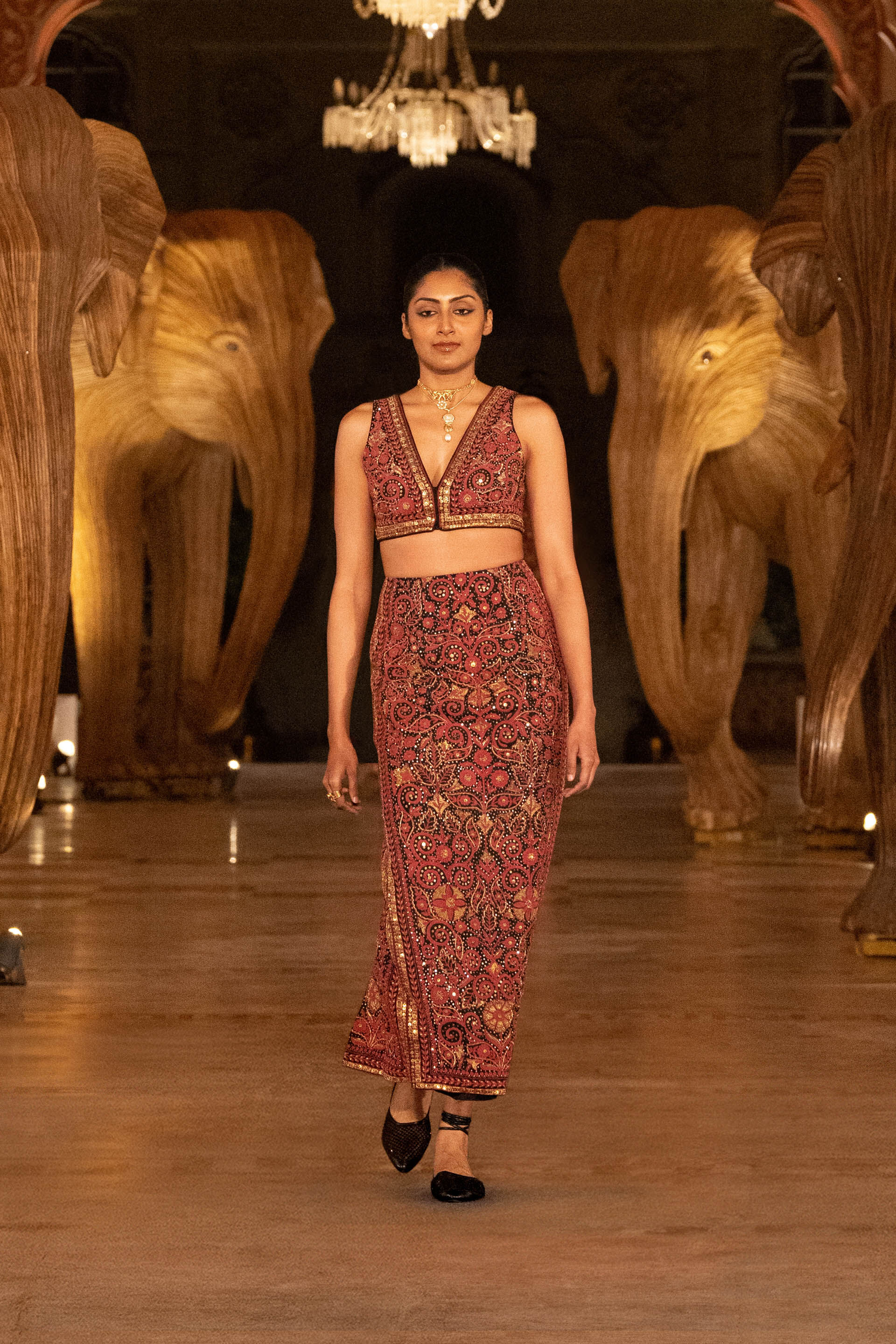 Buy Nocturnal Wilderness Skirt Set - Black from Anita