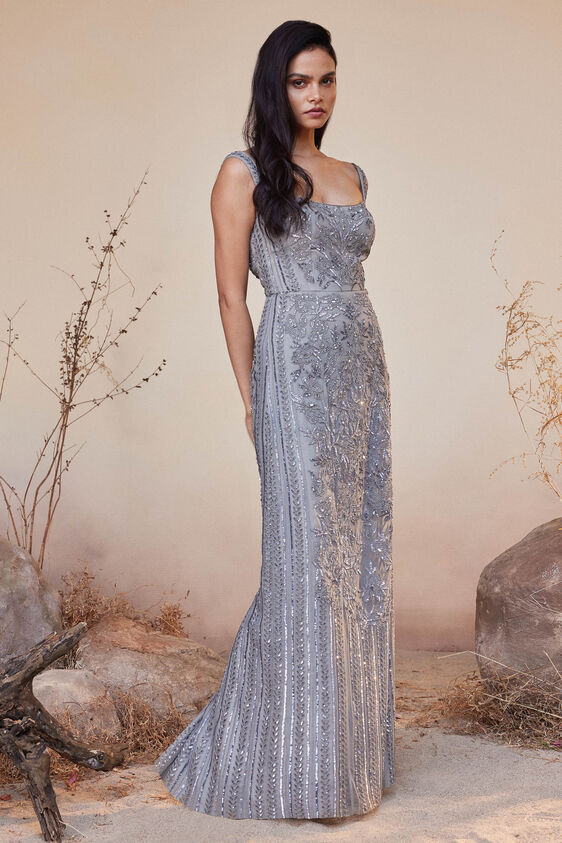 Stardust Gown - Grey, Grey, image 3