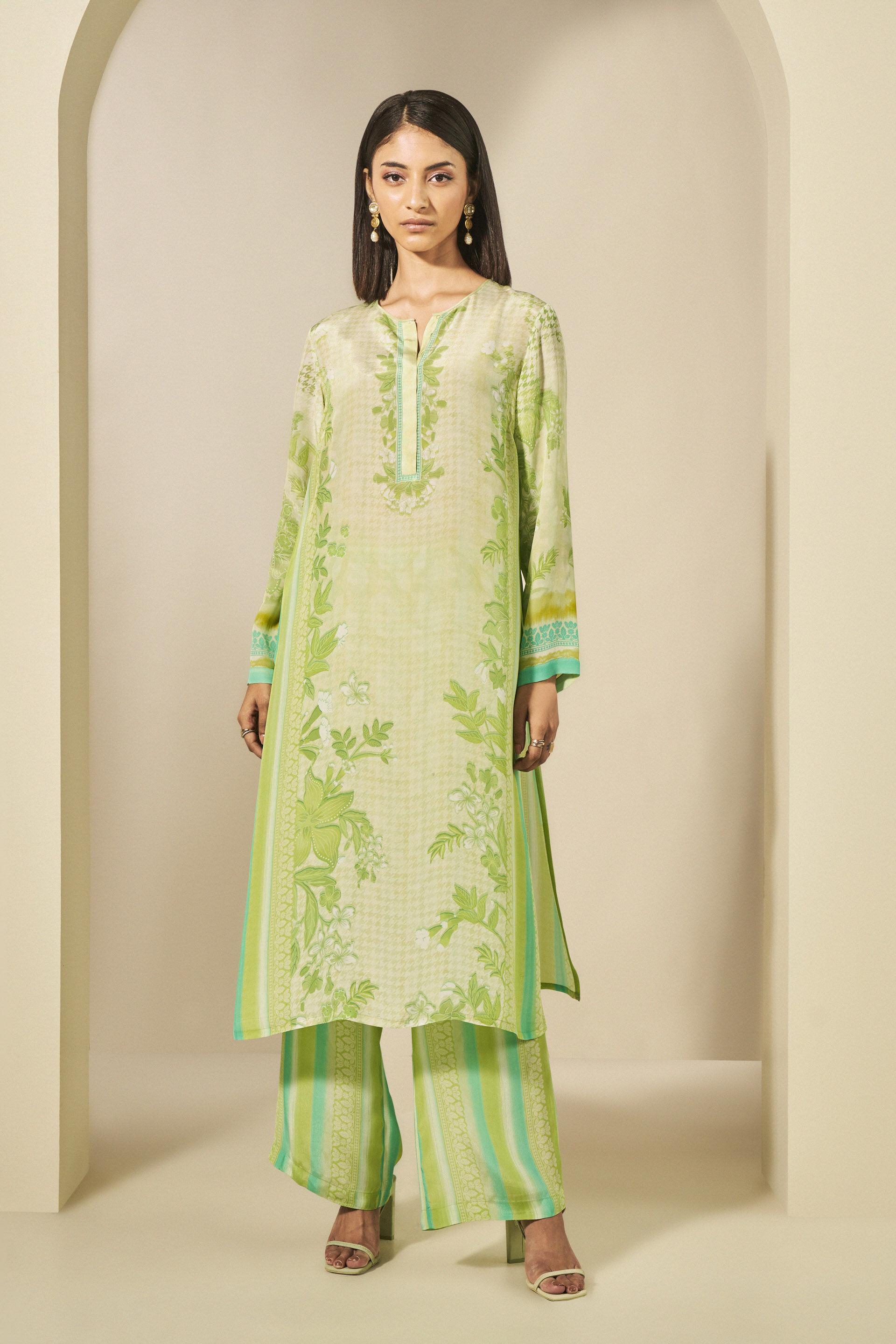 Mongo Kurta Set Lime