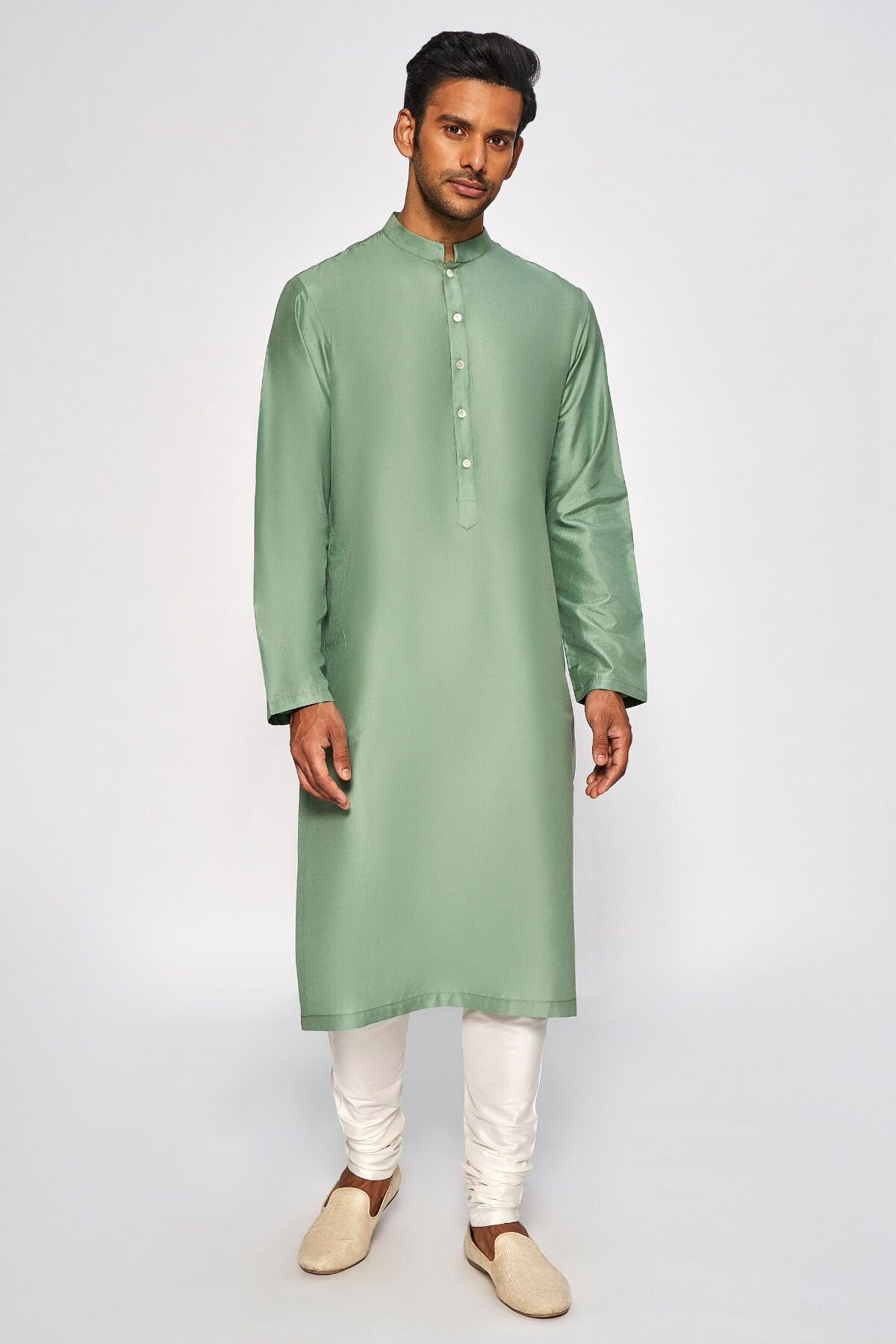 1 - Ishir Kurta &ndash;  Sage Green, image 1