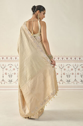 Kunadana Handwoven Benarasi Silk Saree, Gold, image 2