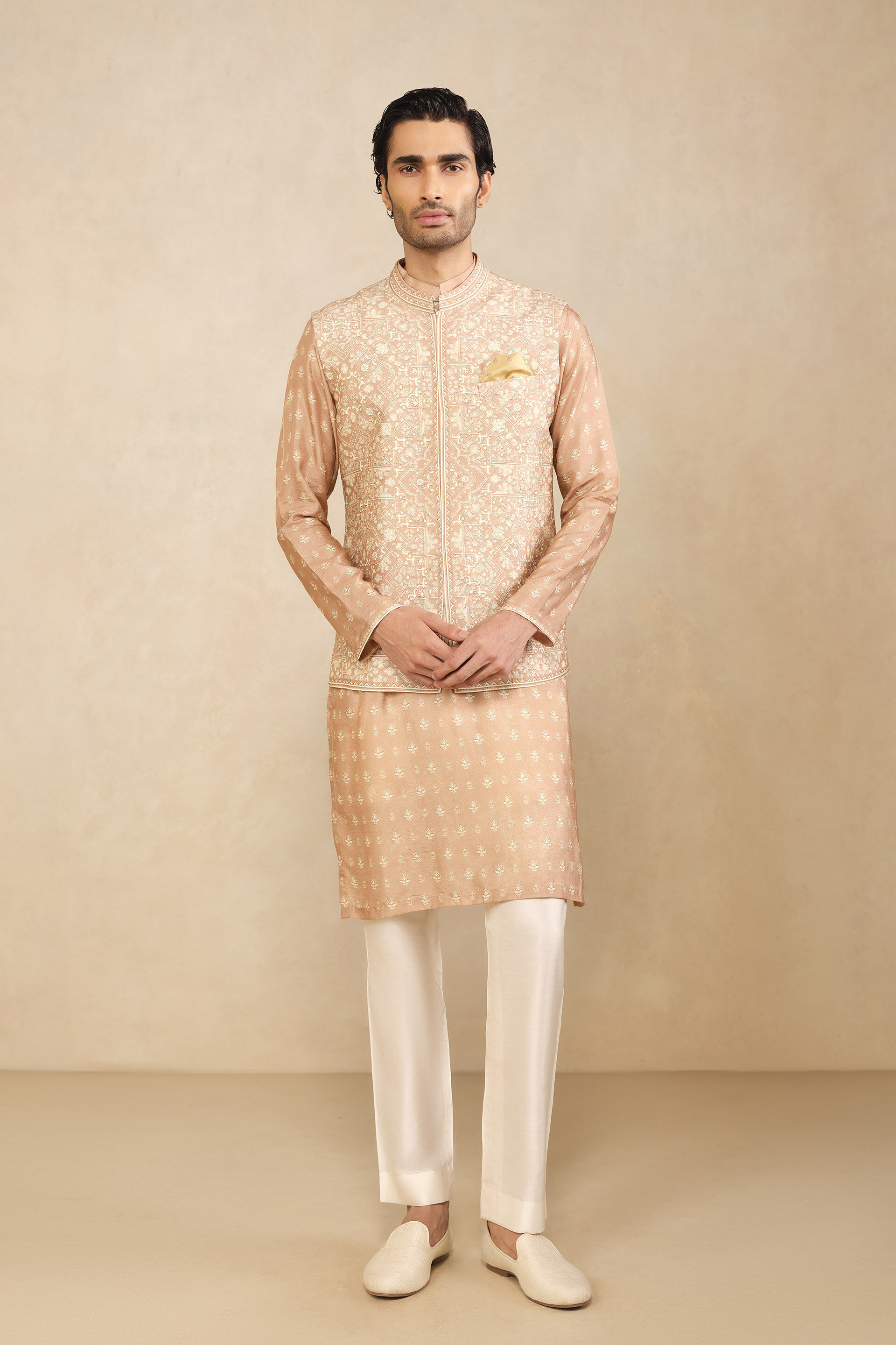 Taran Nehru Jacket - Blush