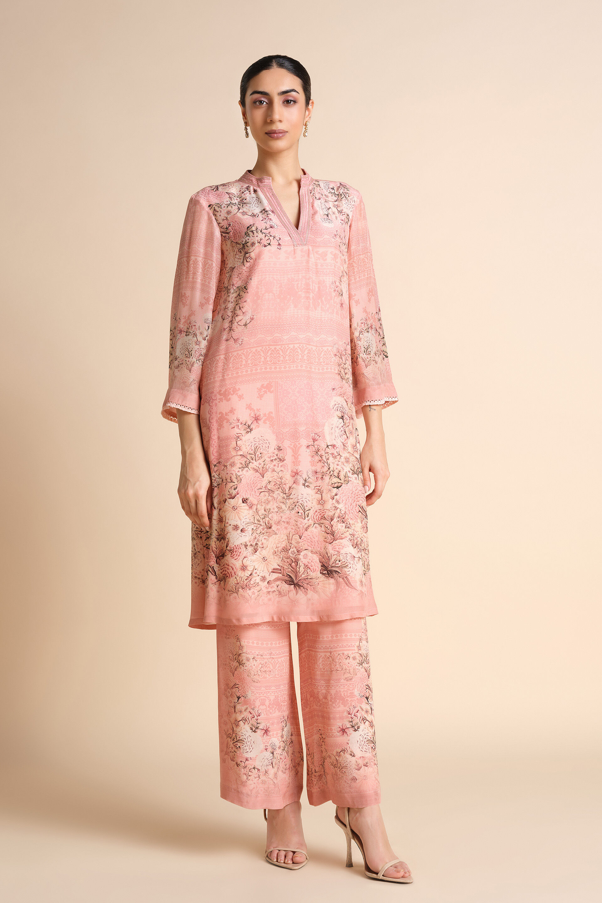 Vanisa Kurta Set - Blush