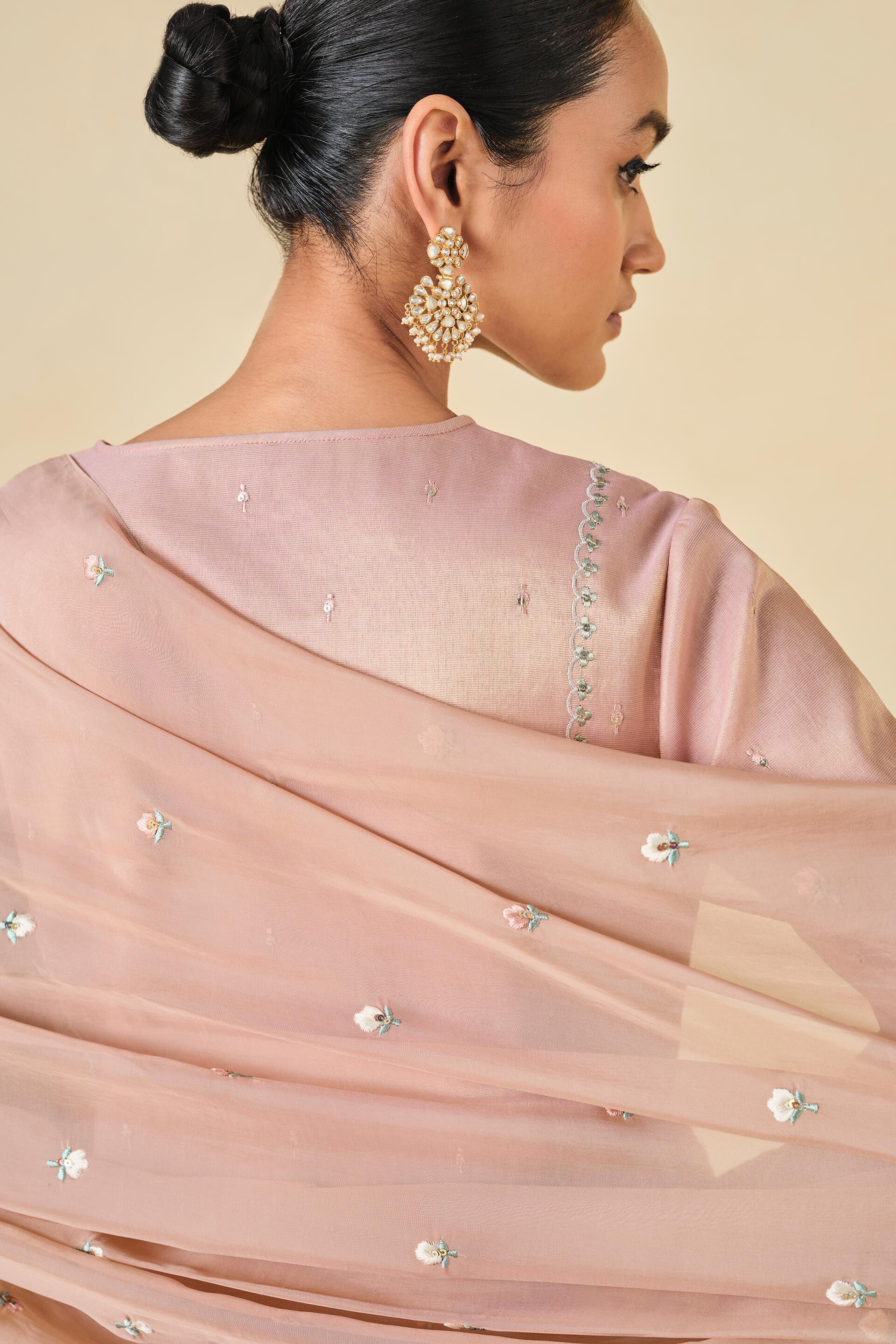 Ambudhi Embroidered Suit Set - Blush, Blush, image 5