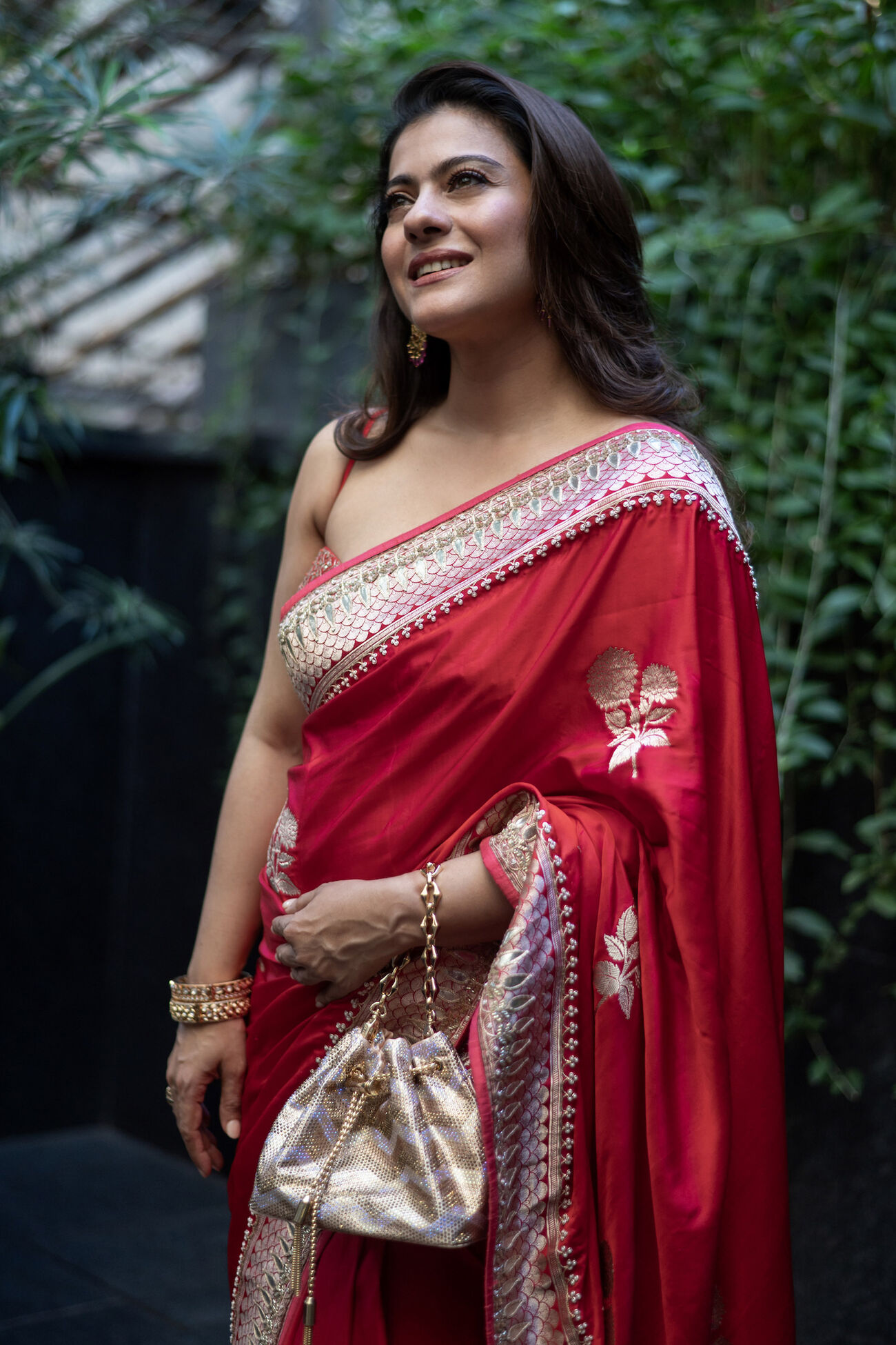 Kuhaki Benarasi saree -  Red, , image 1