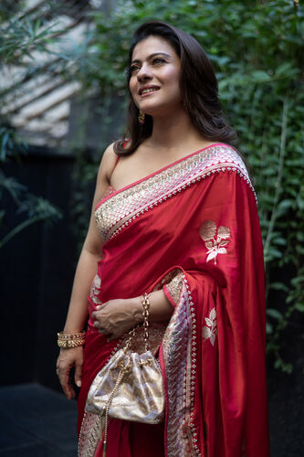 Kuhaki Benarasi saree -  Red, , image 1