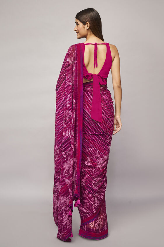 Midha Saree - Purple, , image 3