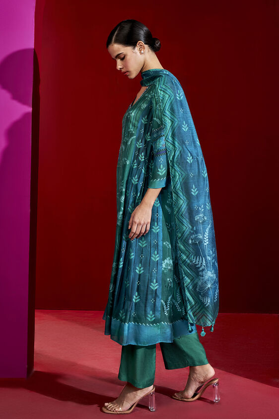 Brisa Kurta Set, Green, image 2