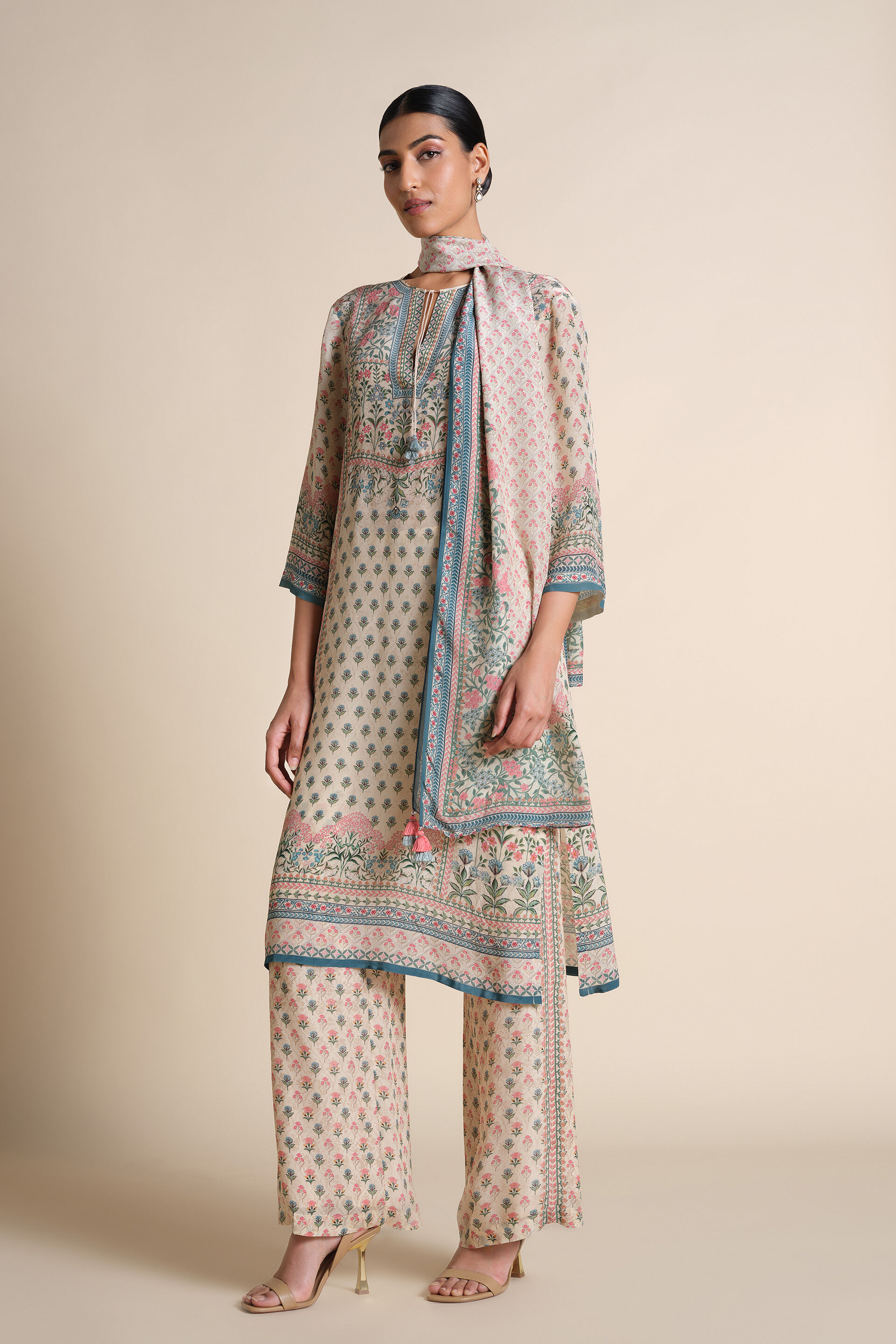 Indivarini Kurta Set - Cream, Cream, image 7