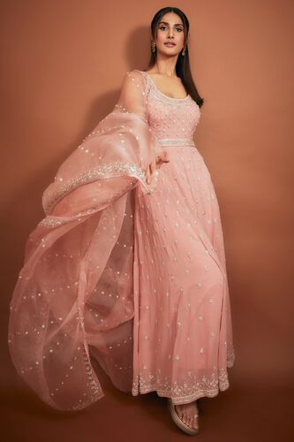 1 - Faloni Anarkali Set – Blush, image 1