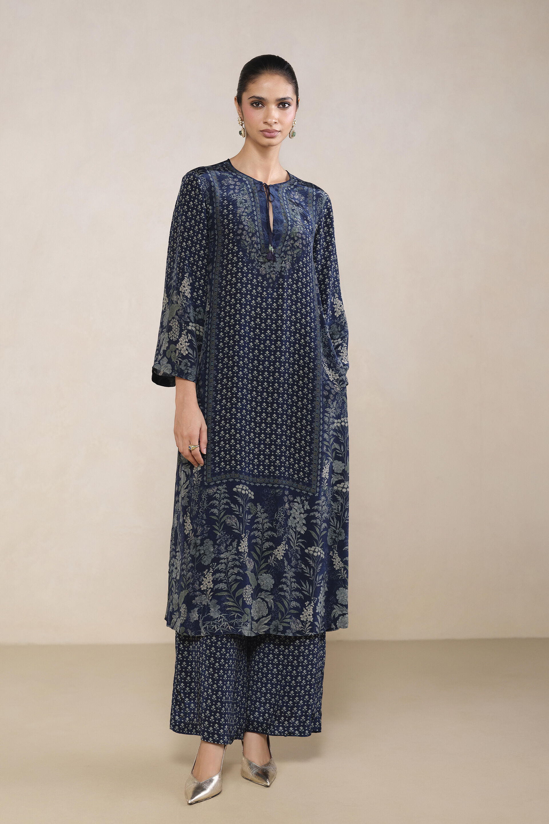 Nira Printed Co-ord in Blue