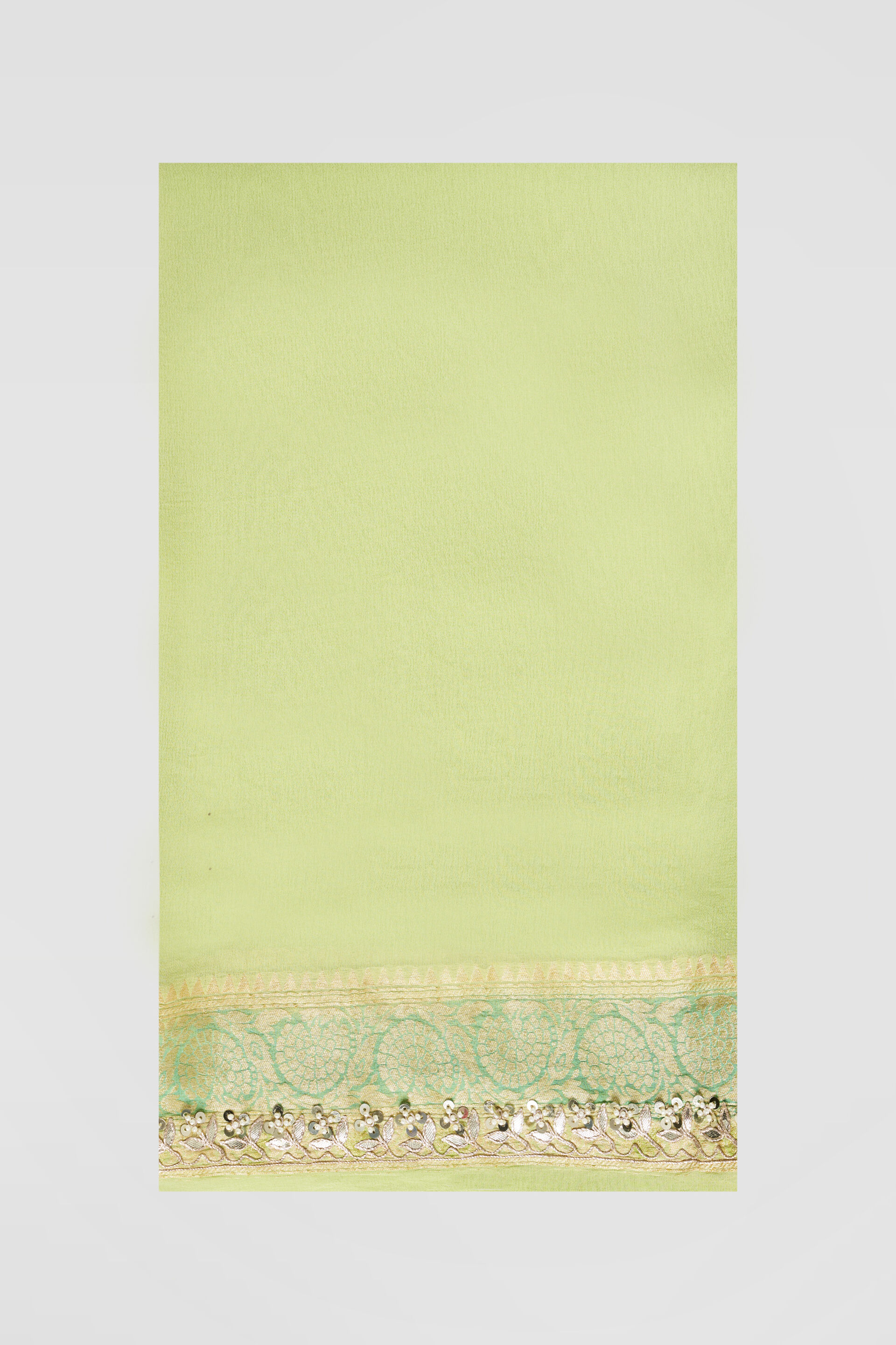 Aheli Benarasi Saree - Lime, Lime, image 7