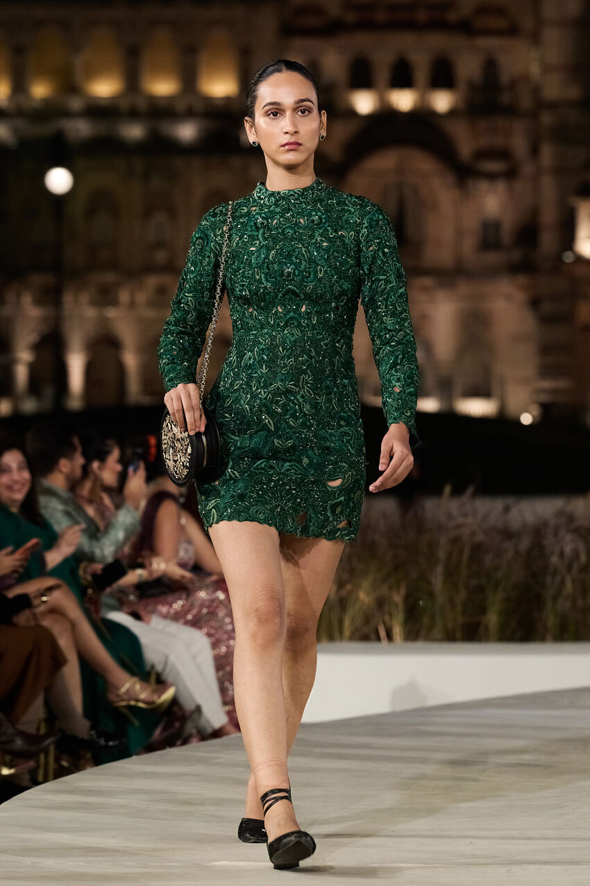 anita dongre green dress The Liveforest Silk Dress