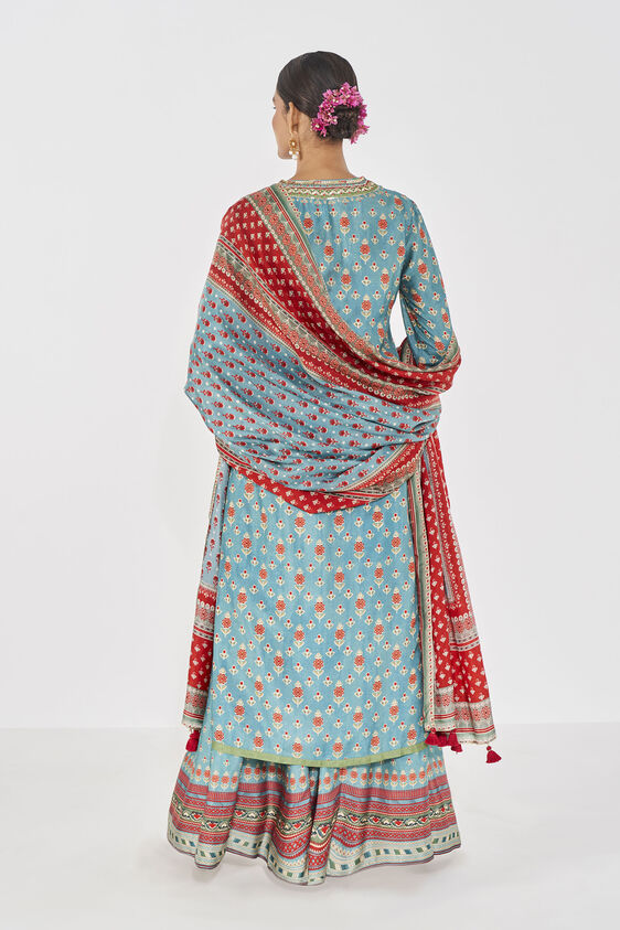 Yahvi Kurta Set, Blue, image 3