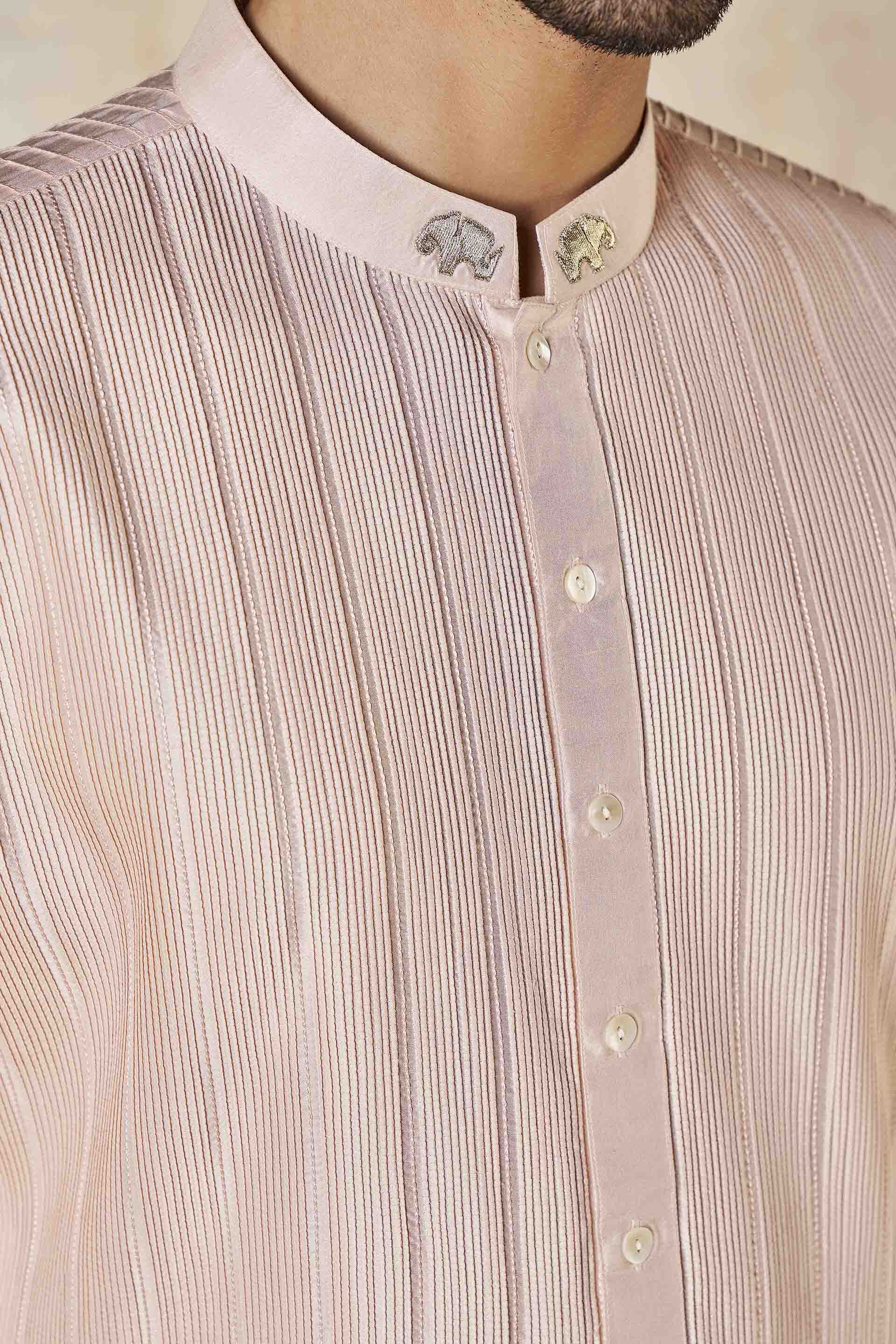 Sifar Silk Kurta - Pink, Pink, image 8