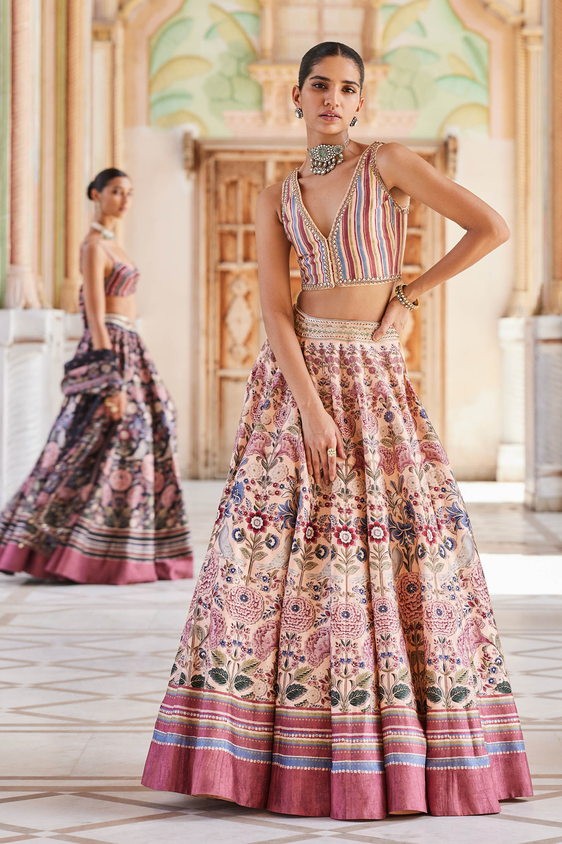 Madoon Lehenga Peach