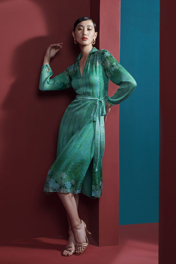 Averill Dress - Green, Green, image 3