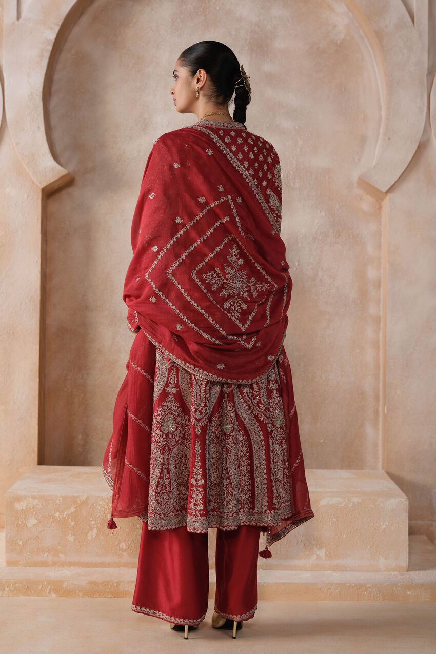 anita dongre red dress Buy Designer Ballad Of The Wild Hand-painted Pichhwai Silk Dress