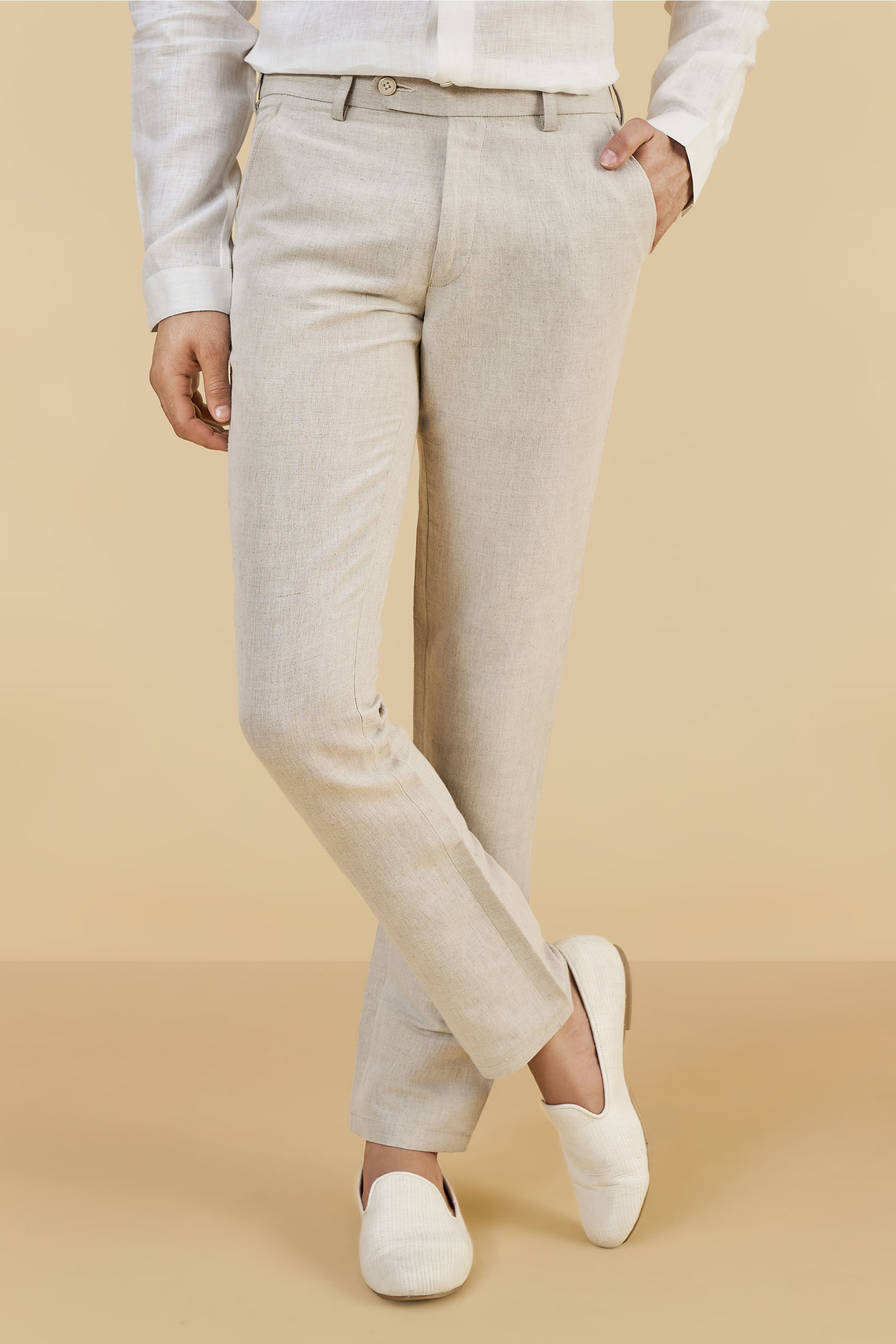 Straight Leg Linen Pants, Pants for Women Online | Shantima