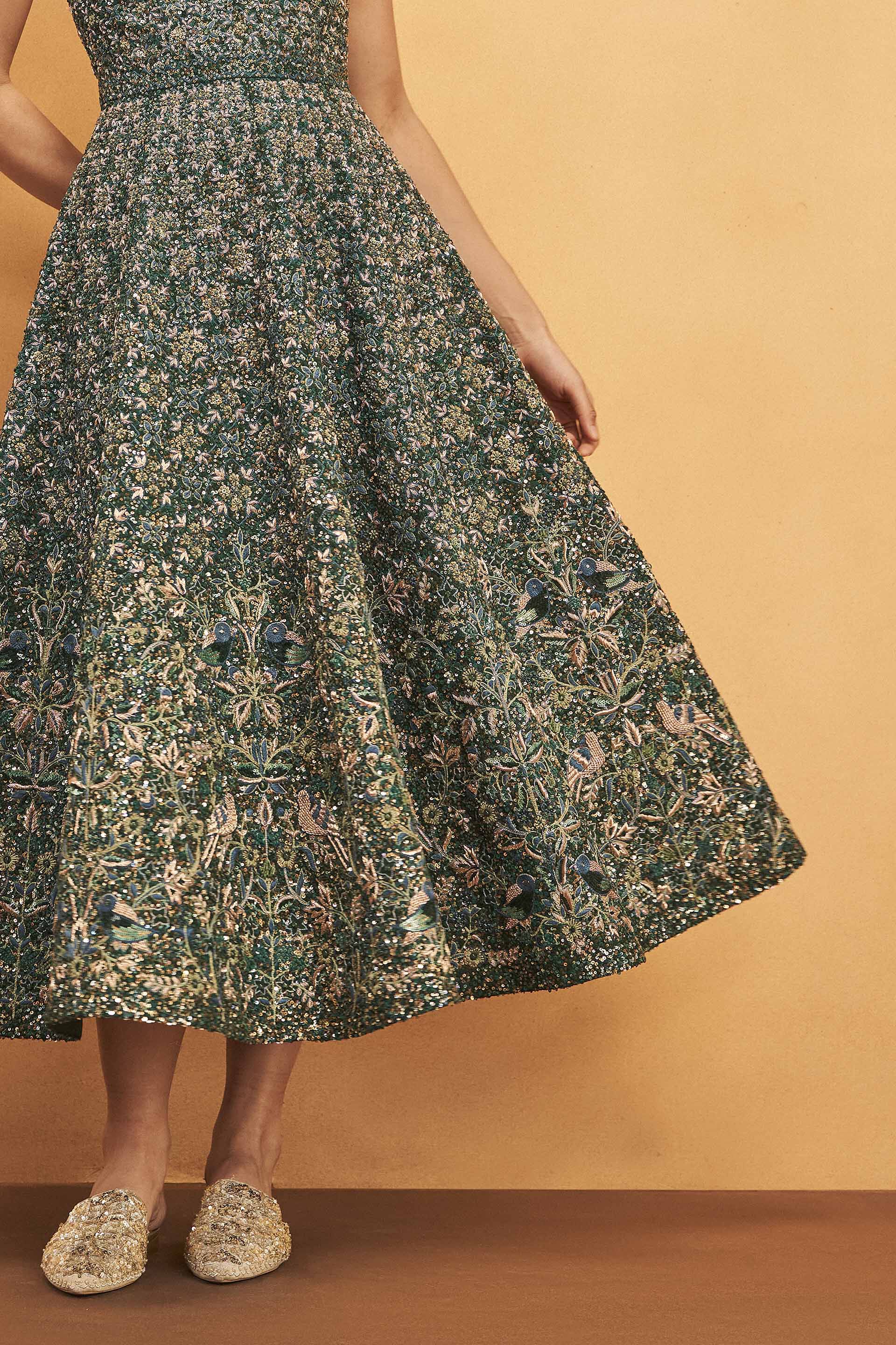 Buy Deep Into The Forest Dress - Green for Women from Anita Dongre