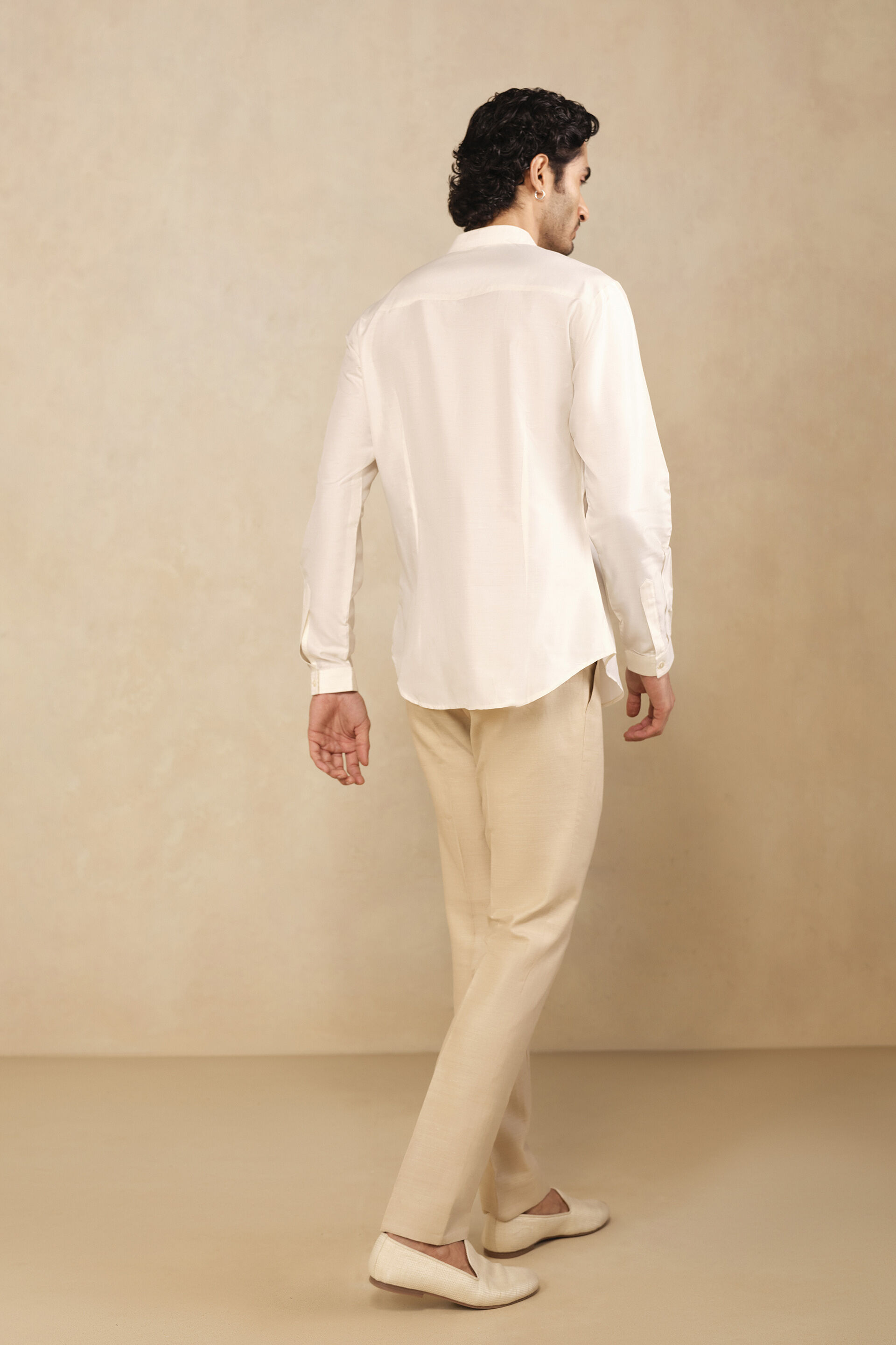 Adnan Silk Shirt- Off White