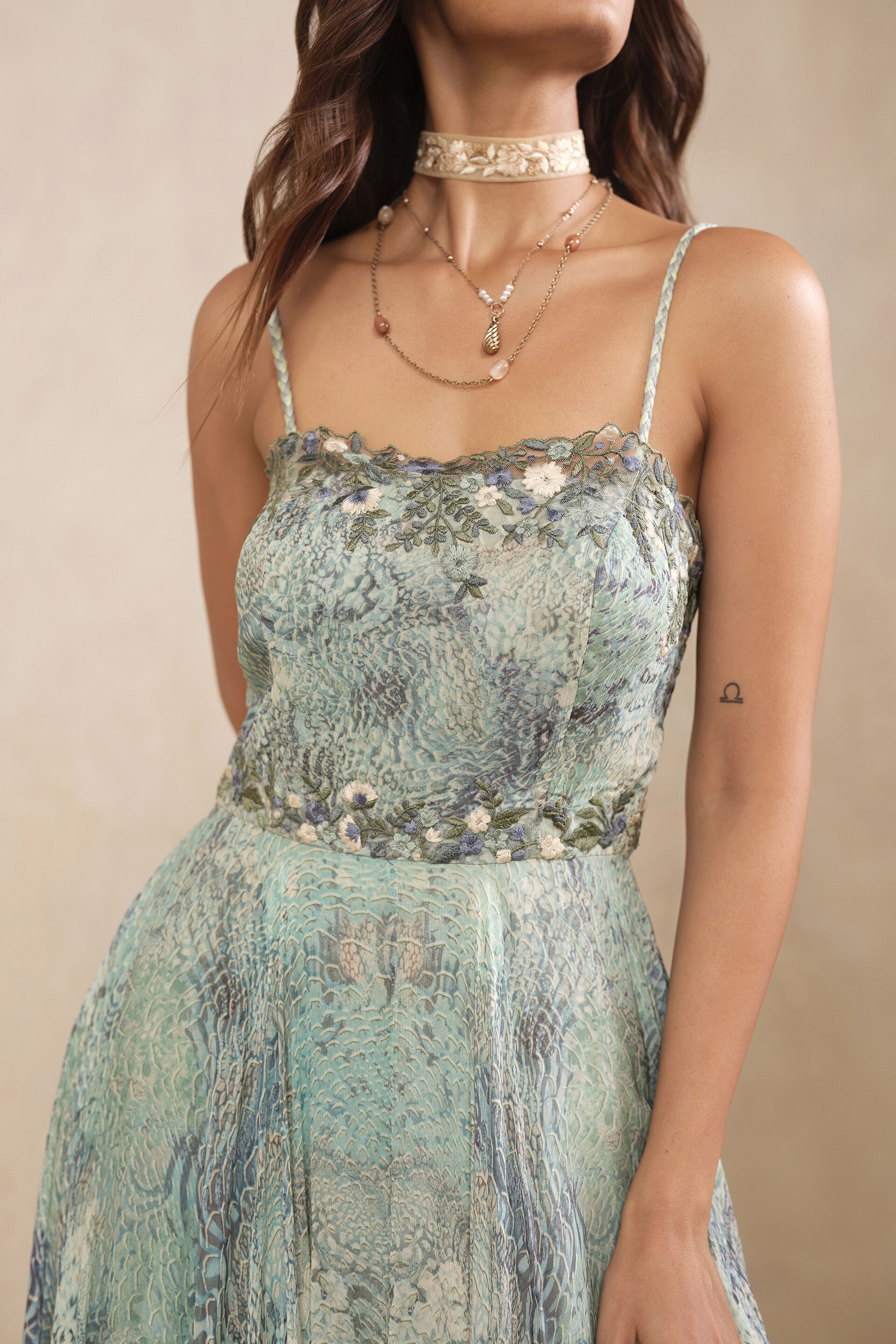 Fuji Bemberg Gown - Blue, Blue, image 5