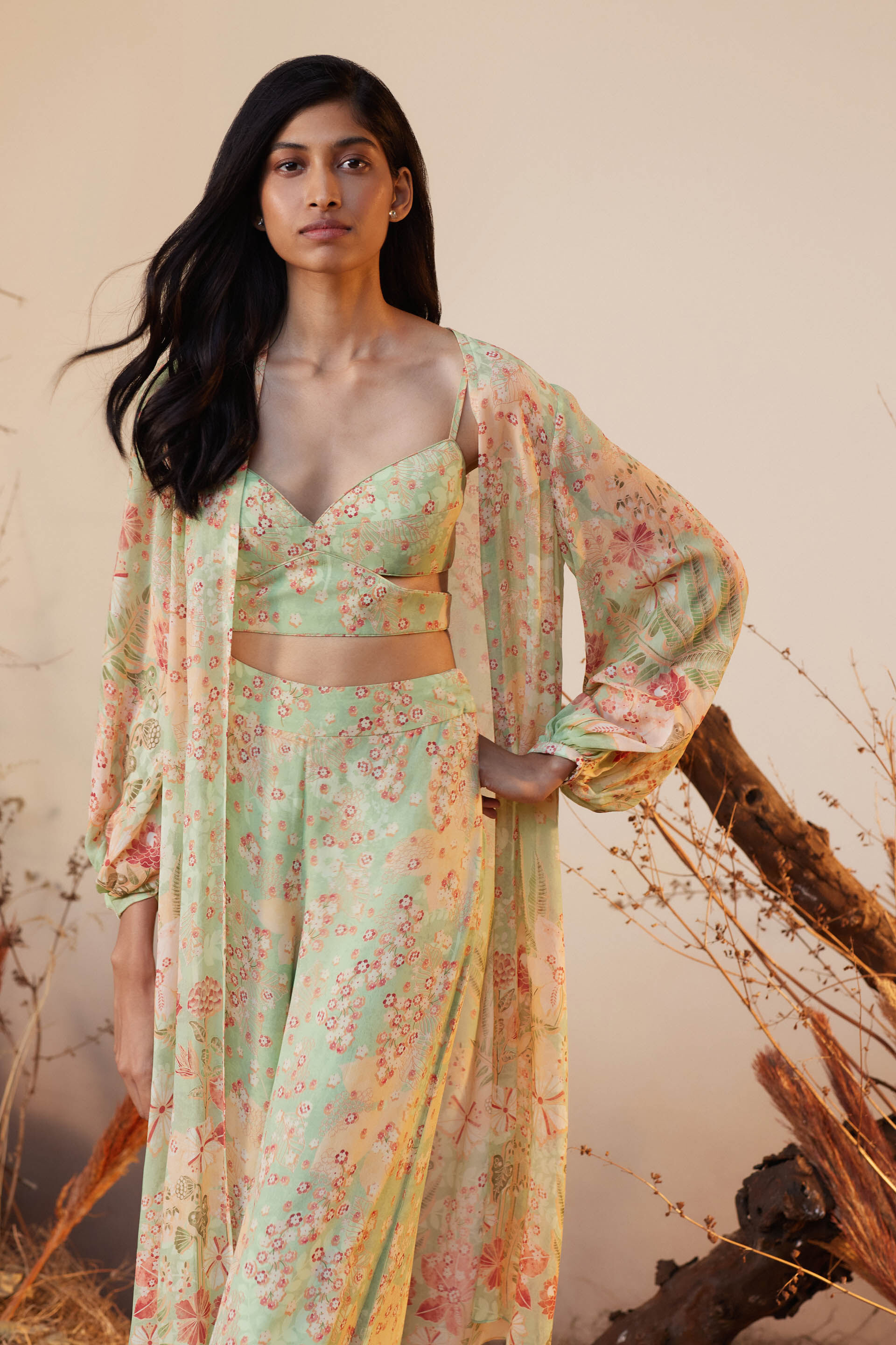 Crop top and pant clearance set india