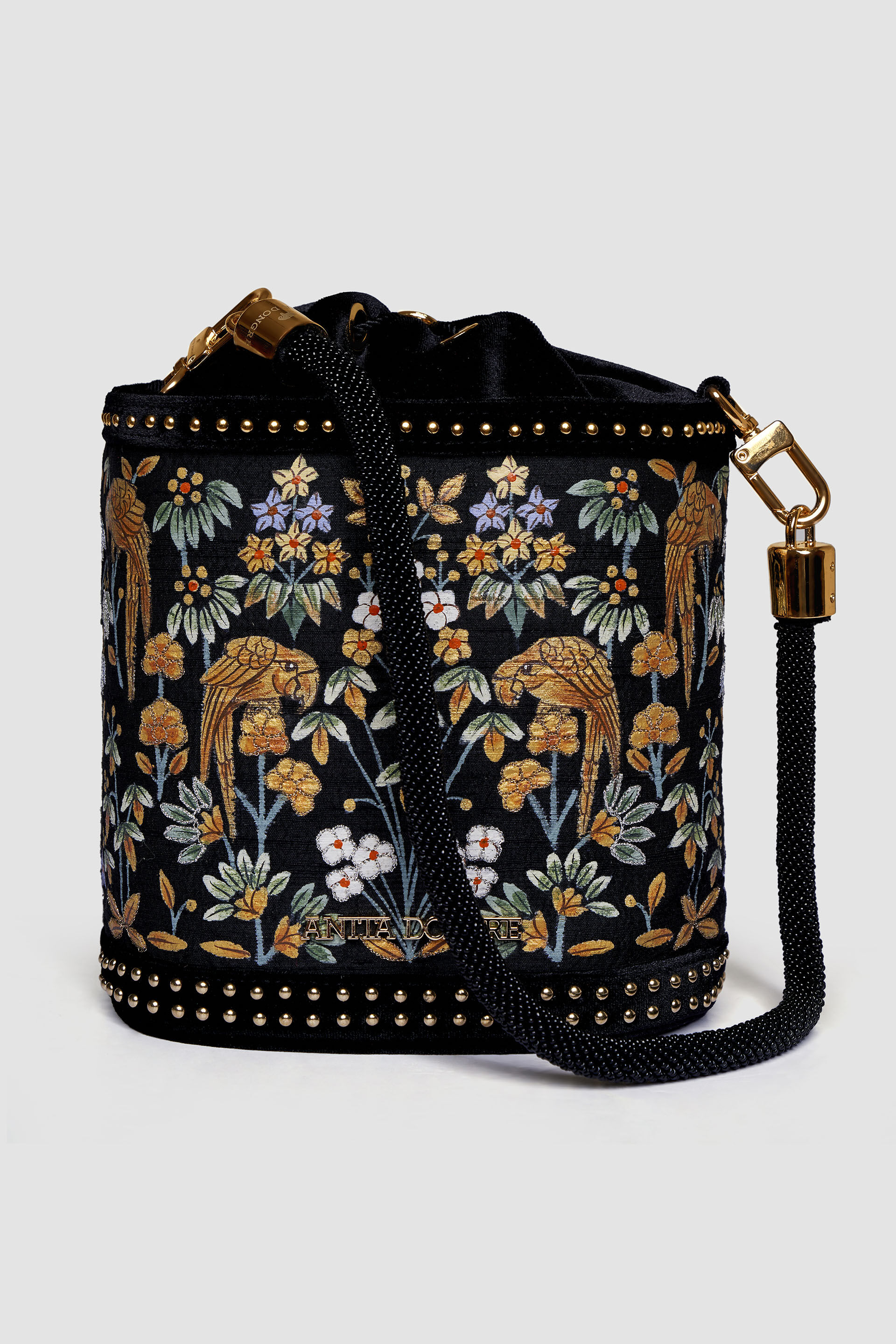 Pichhwai Bucket Bag - Nightingale Black, Black, image 3