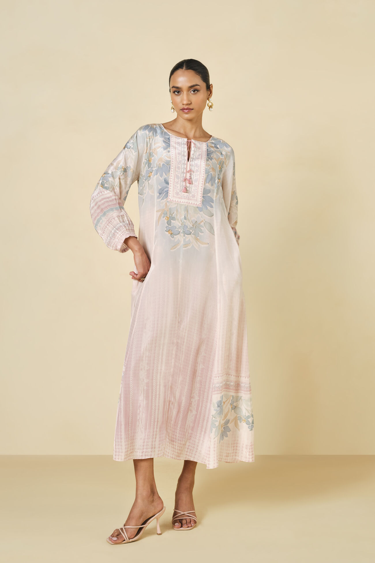 Laverna Printed Dress - Blush, Blush, image 1
