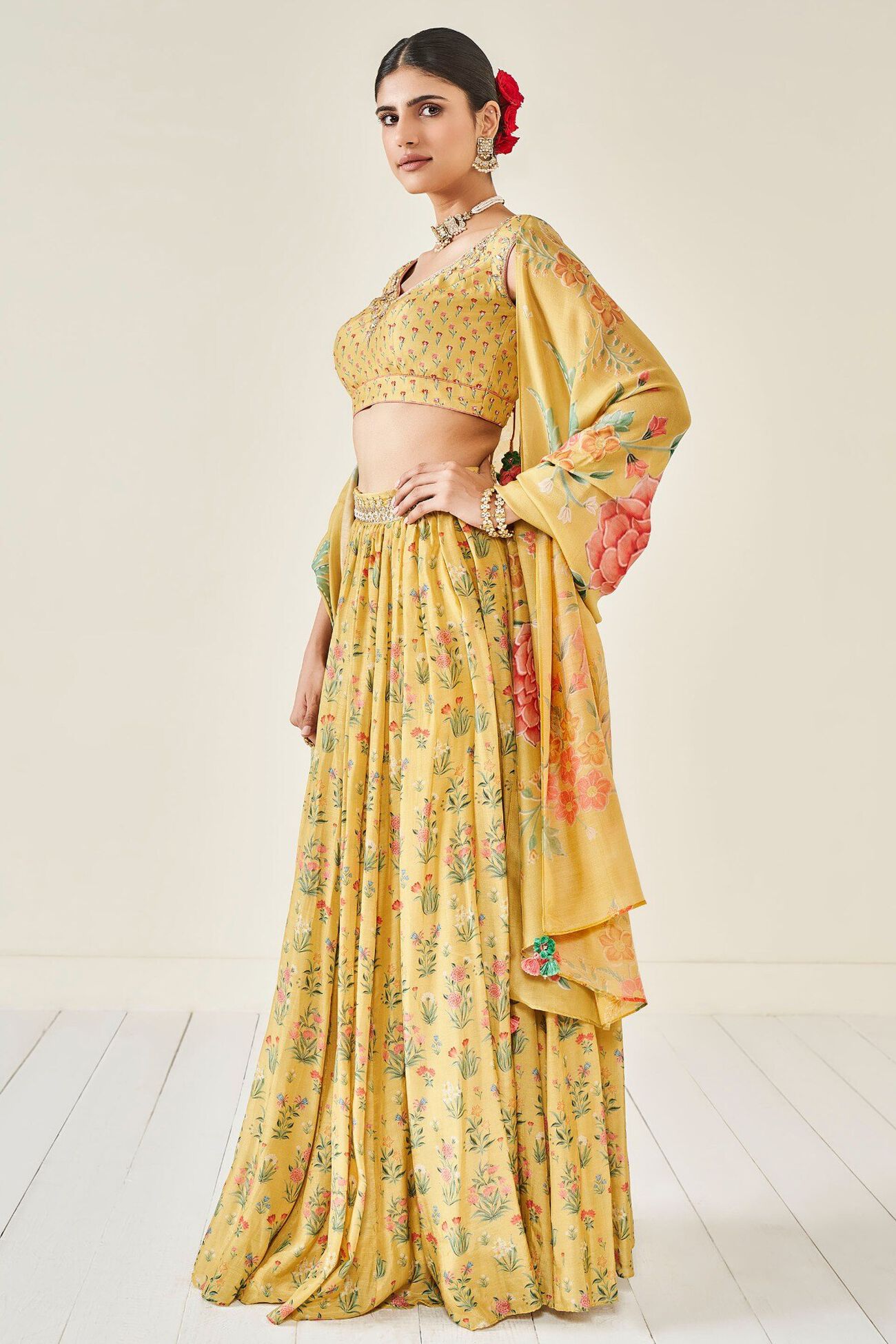 2 - Turvi Lehenga Set – Yellow, image 2