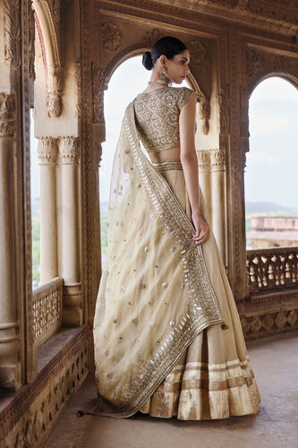 Nehmat Embroidered Lehenga Set - Gold, Gold, image 2