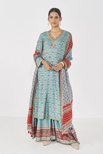 Yahvi Kurta Set, Blue, image 1