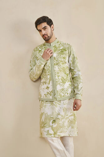 From The Tropics Nehru Jacket - Lime, Lime, image 5