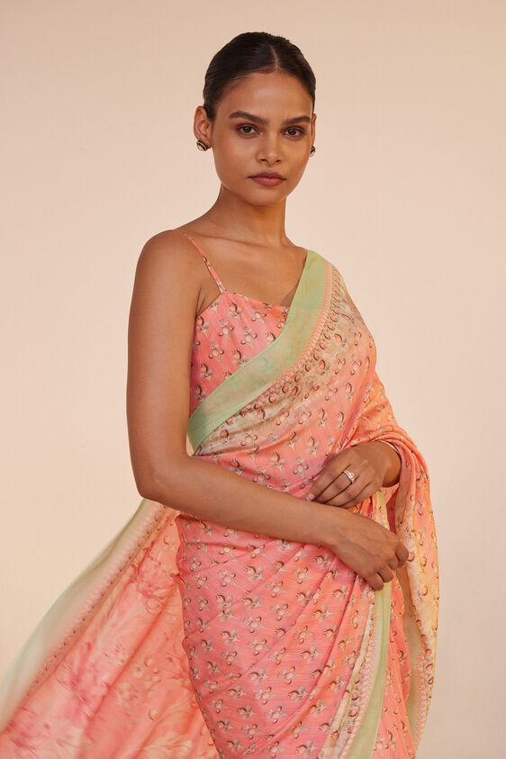 Umaiza Saree, Pink, image 2