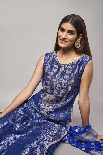 Vaishi Sharara Set, Royal Blue, image 5