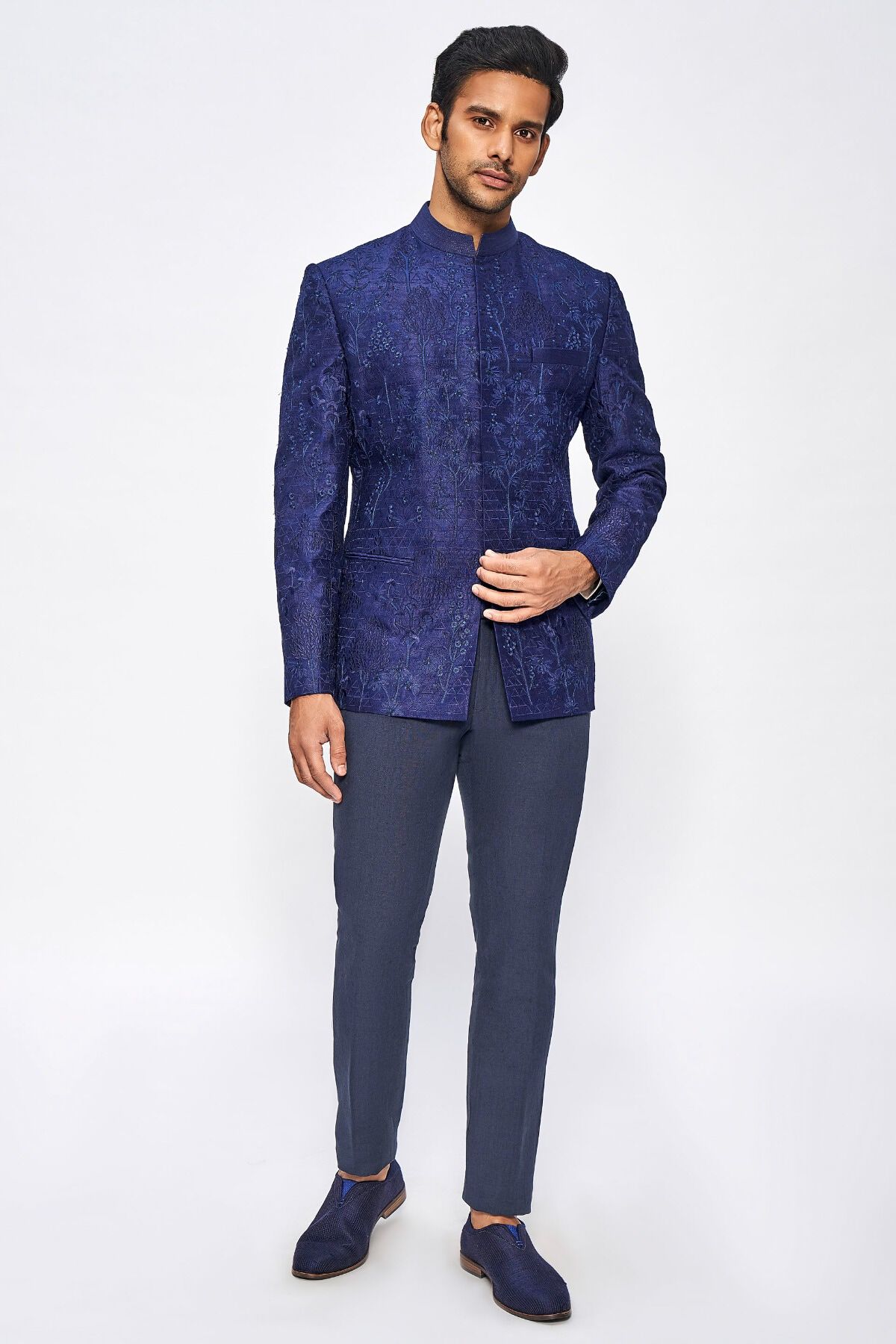 Hanzal Bandhgala - Navy Blue