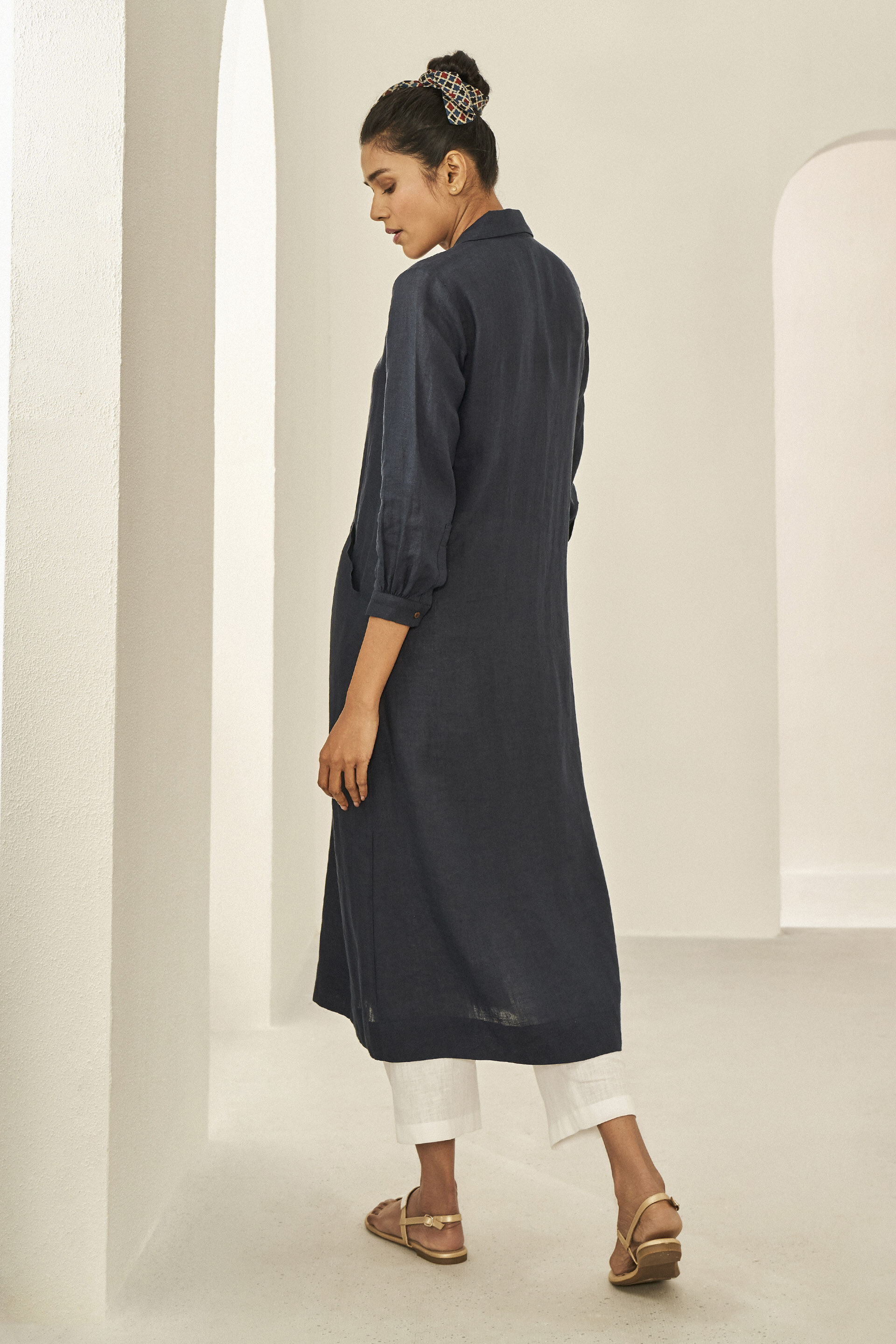 Daybreak Button Front Tunic - Navy, Navy, image 2