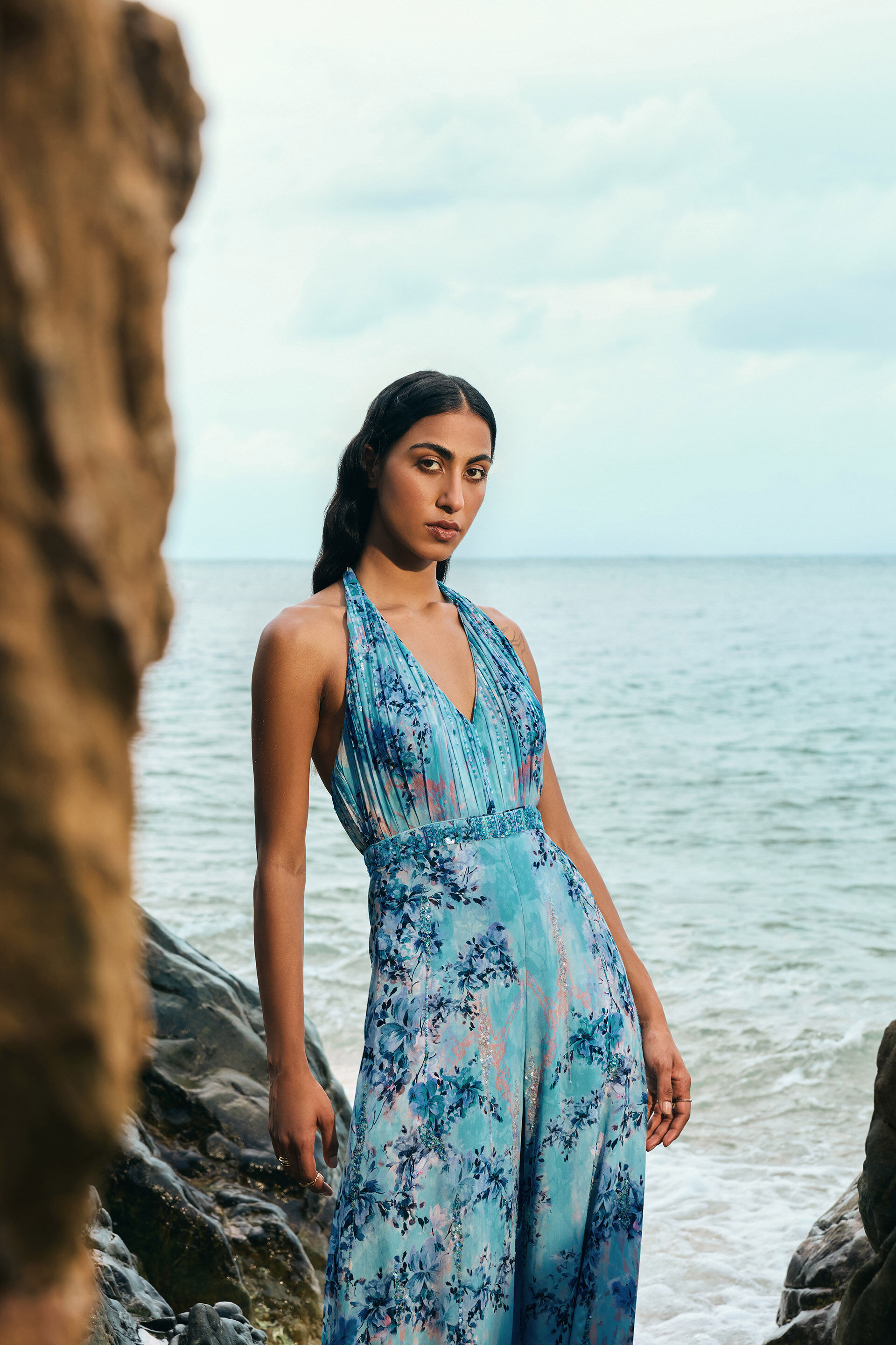 Aberfa Georgette Jumpsuit Blue