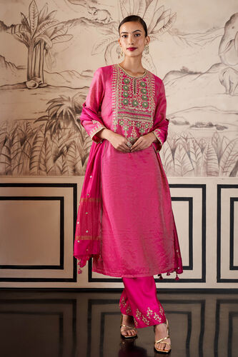 Jasnaaz Suit Set, Hot Pink, image 1
