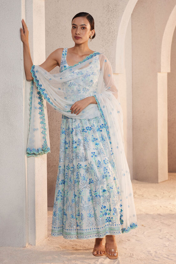 Periwinkle Suit Set - White, White, image 1