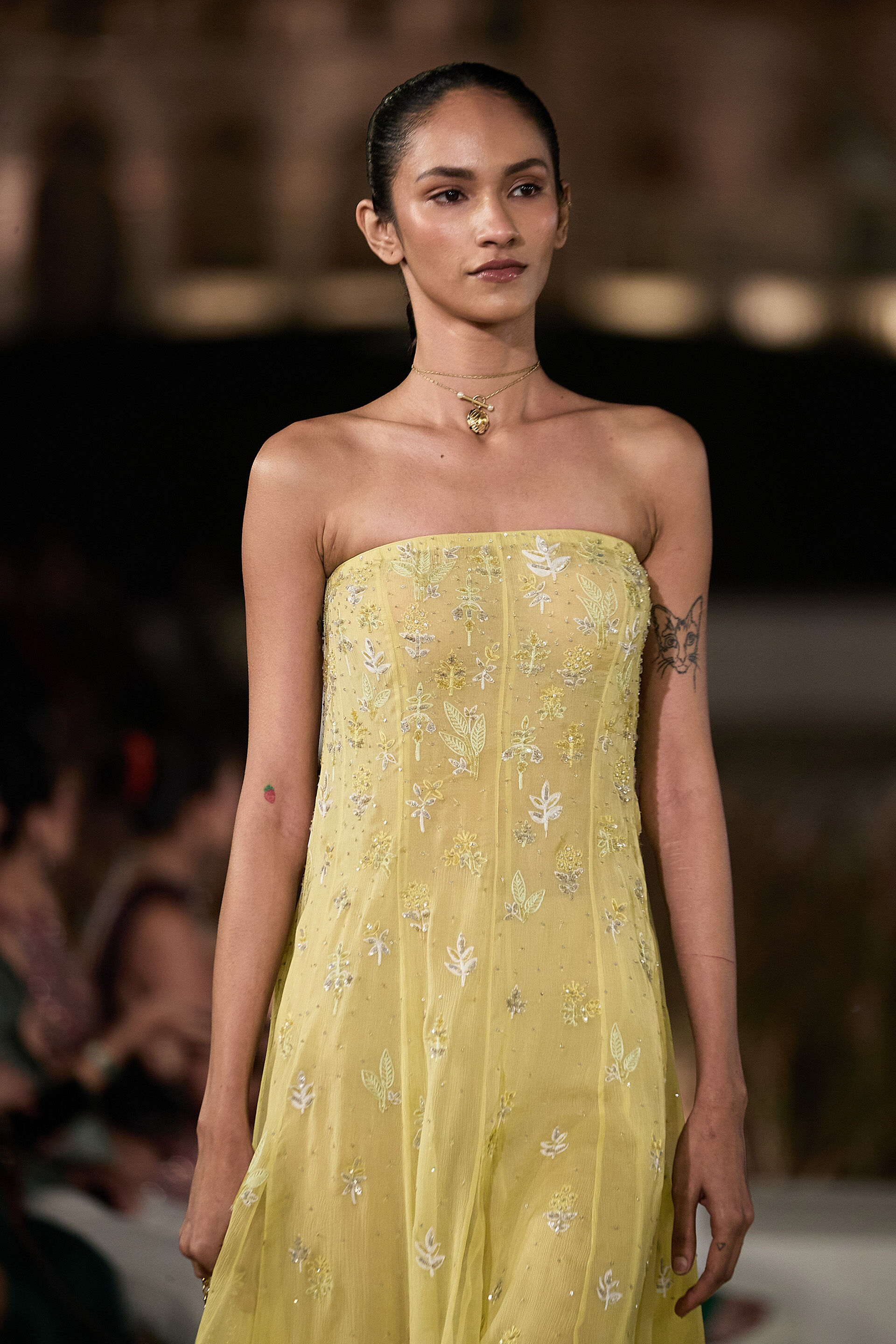 Sorsha Embroidered Gown - Yellow, Yellow, image 4