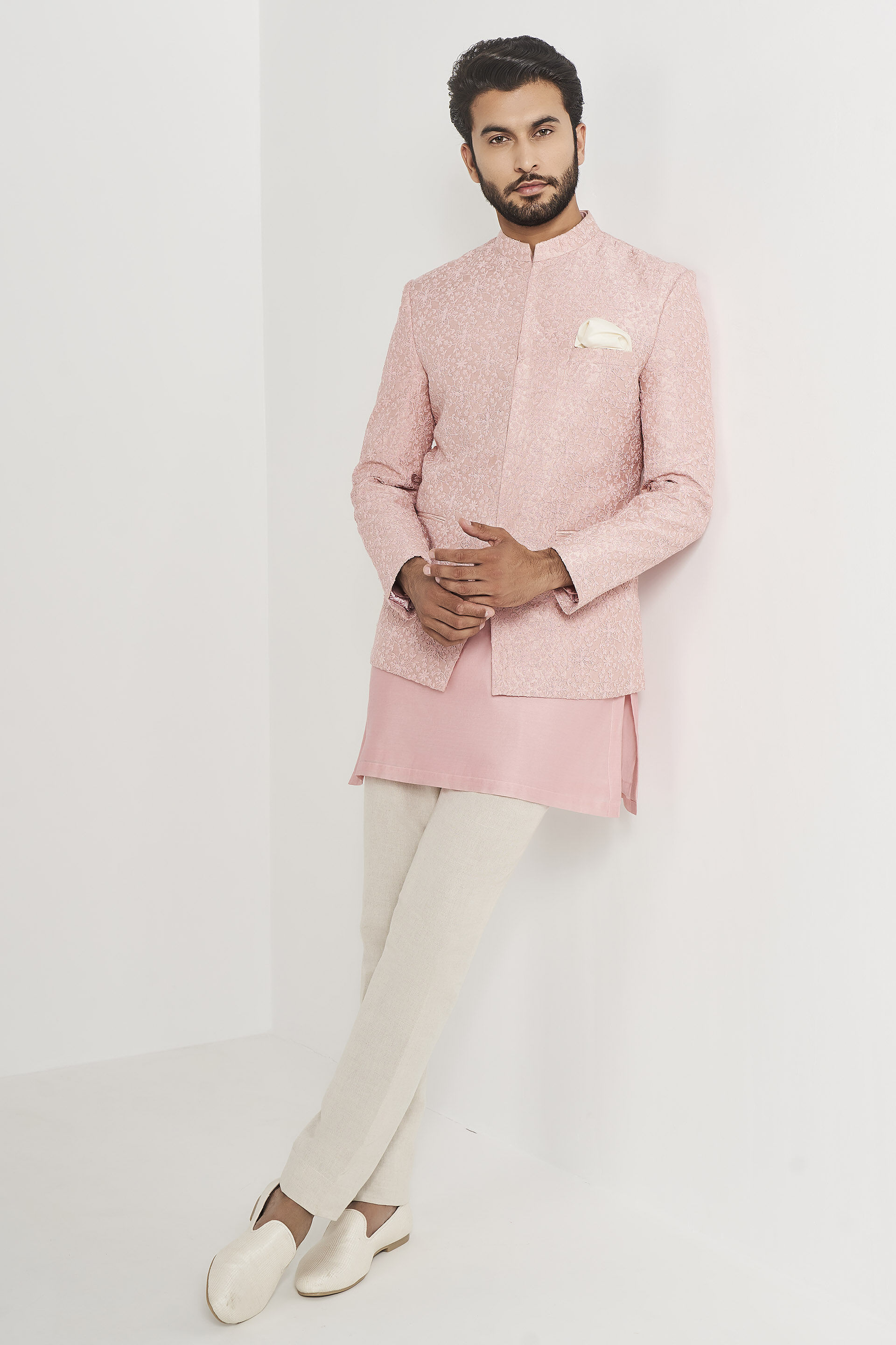 Zian Bandhgala-Pink, Pink, image 4