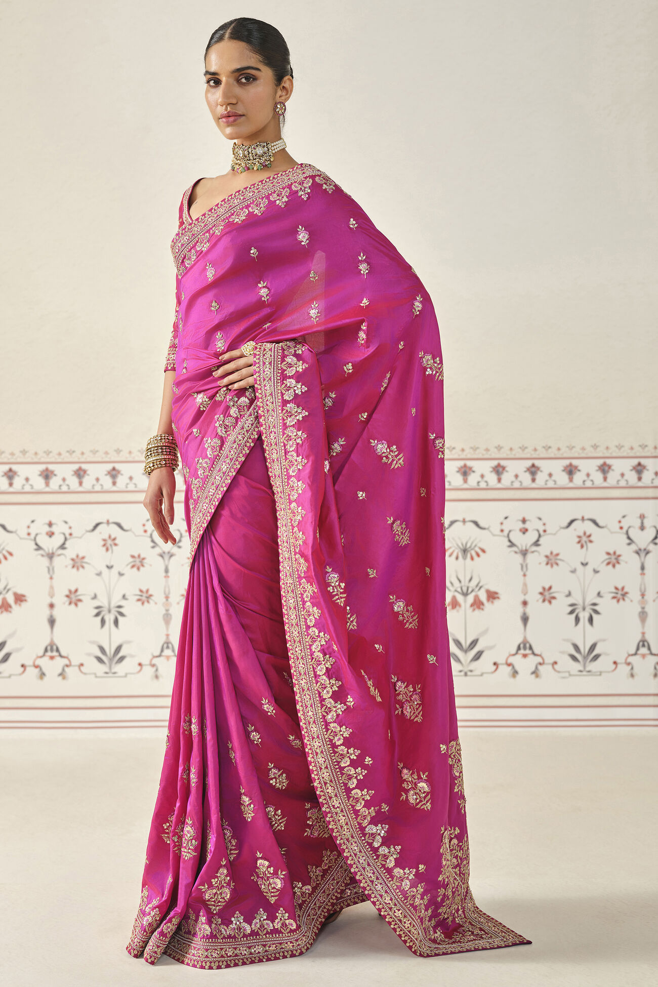 Debasmita Gota Patti Silk Saree - Purple, Purple, image 2